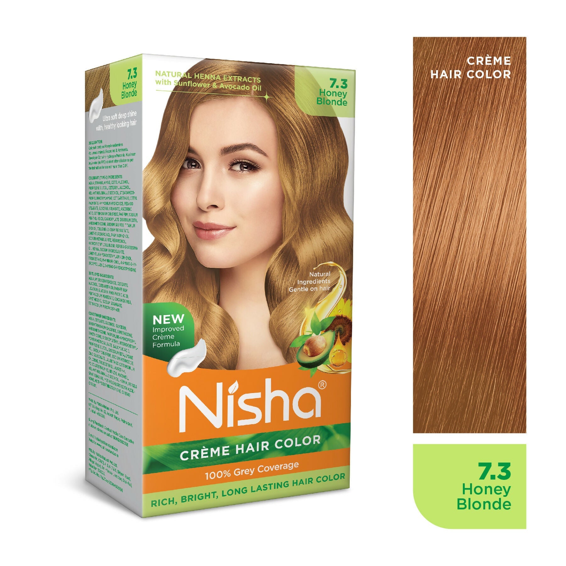 Nisha Creme Hair Color for Women - Honey Blonde
