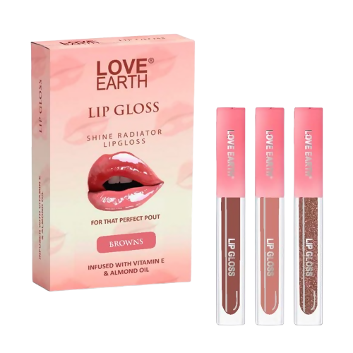 Love Earth Liquid Lip Gloss - Browns