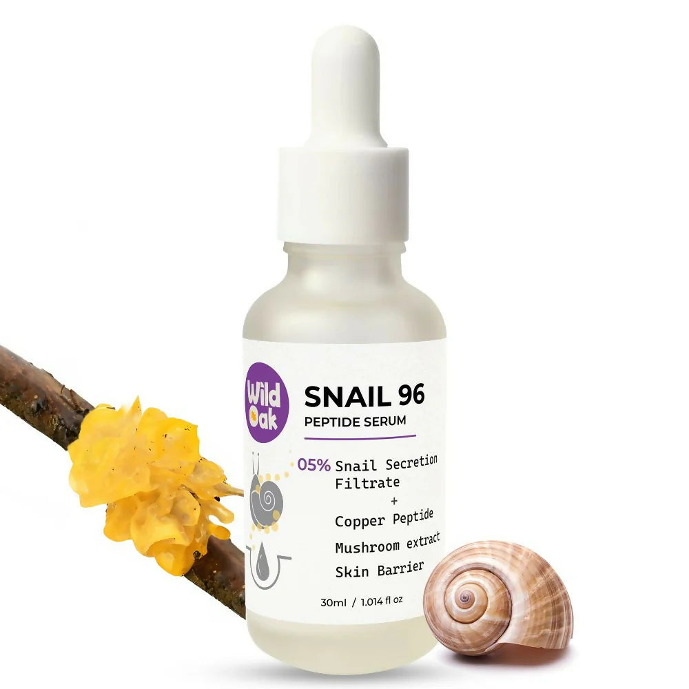 Wild Oak Korean Snail 96 Peptide Serum Glass Skin, Skin Hydration Hyper Pigmentation Anti-Aging & Wrinkles -30 ml