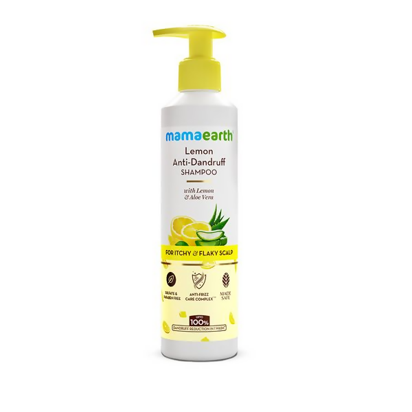 Mamaearth Lemon Anti-Dandruff Shampoo with Lemon & Aloe Vera for Itchy & Flaky Scalp