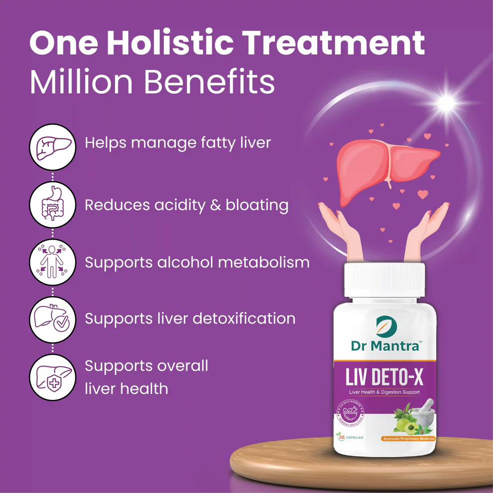 Dr Mantra Liver Detox Capsules for Liver Detox & Overall Liver Health| 30 Capsules