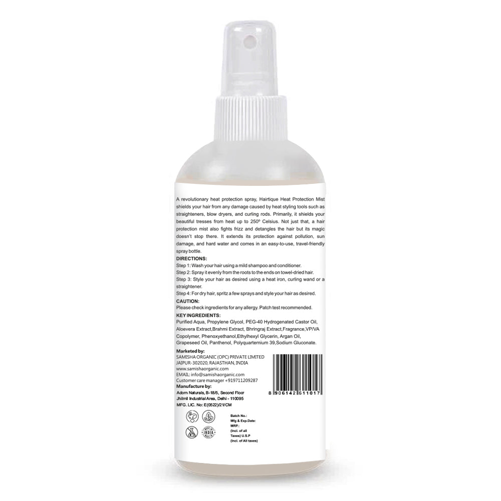Samisha Heat Protection Hair Mist With Argan Oil & Provitamin B5
