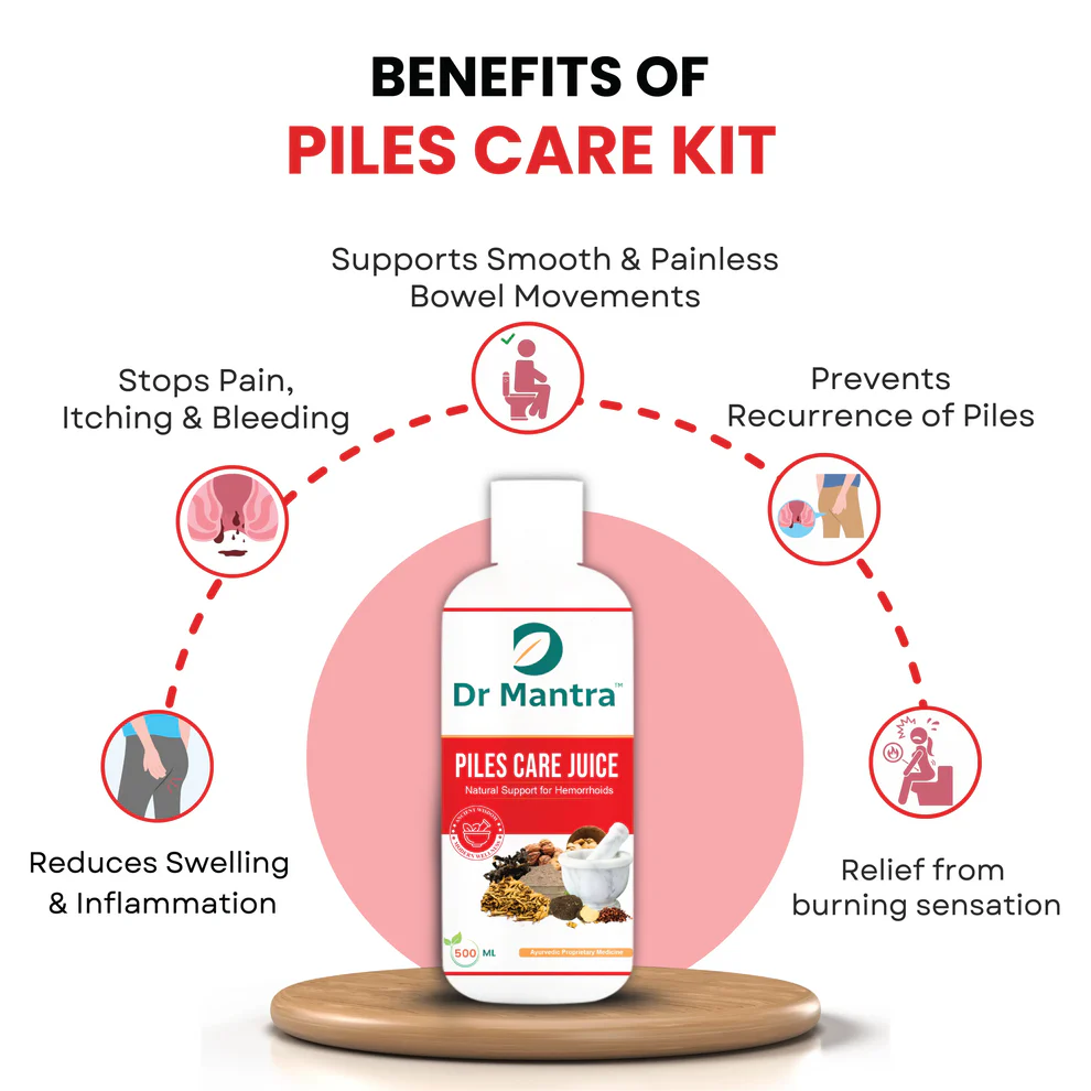 Dr Mantra Piles Care Sugar-free Juice for Piles & Chronic Constipation Relief| 500ml