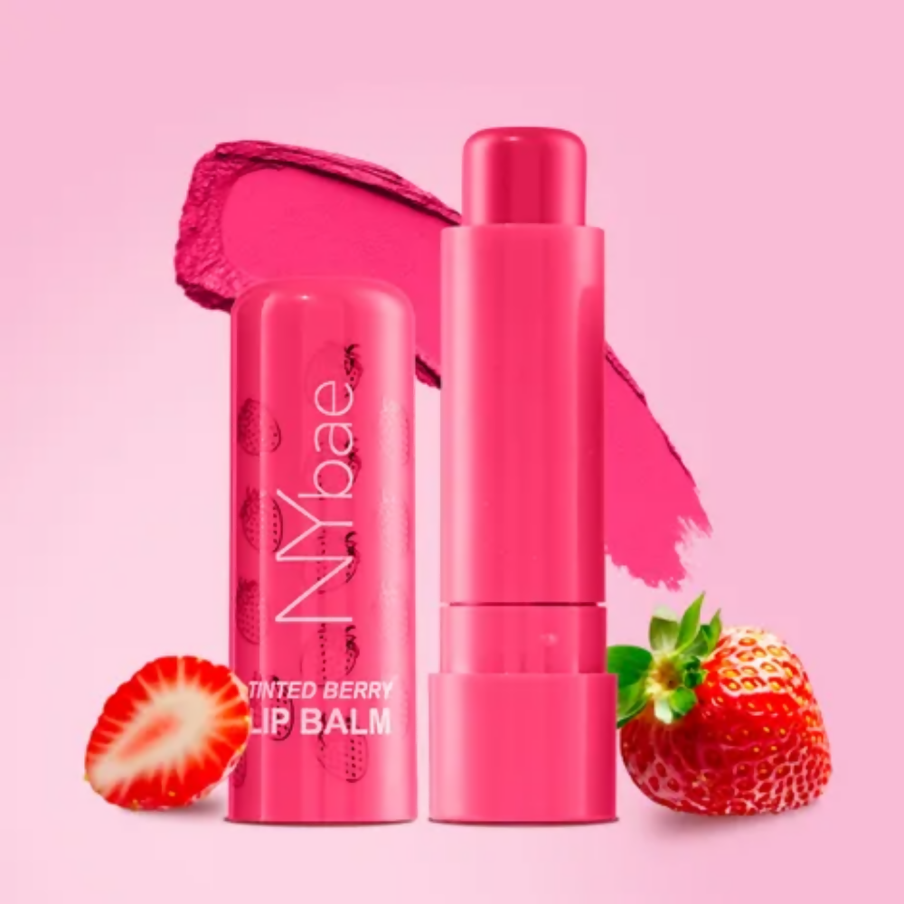 NY Bae Tinted Berry Lip Balm - Soft, Plump & Natural Red Tint