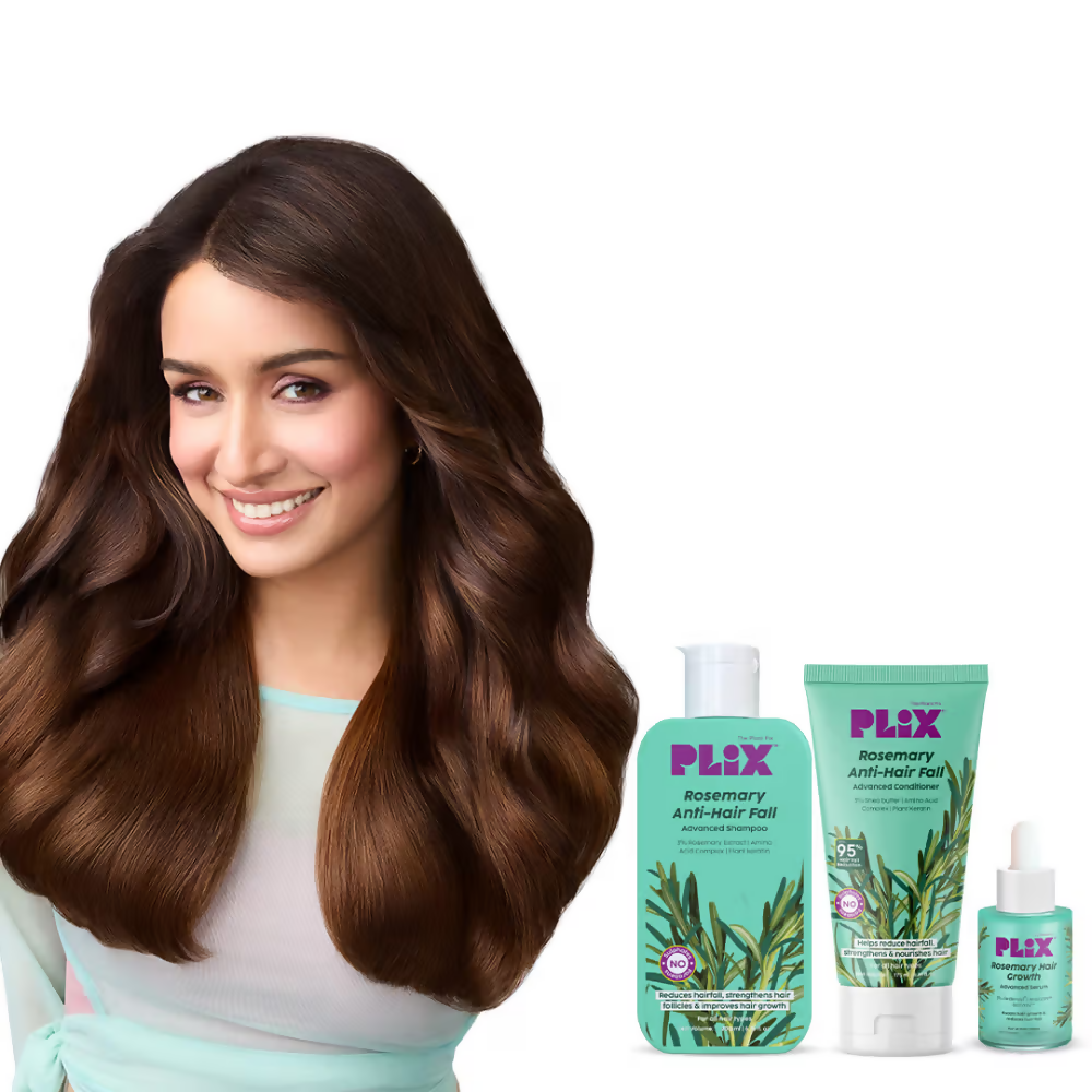 PLIX The Plant Fix Rosemary Anti Hairfall Regime 3% Redensyl Serum, Shampoo & Conditioner