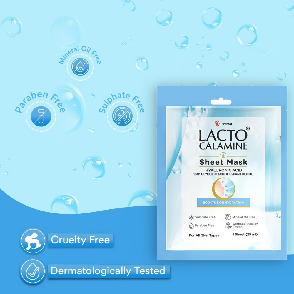 Lacto Calamine Hyaluronic Acid Face Serum Sheet Mask