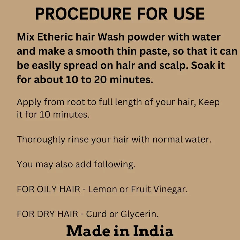 Etheric Herbal Hair Wash & Conditioner – Natural Hair Cleanser for Healthy Hair