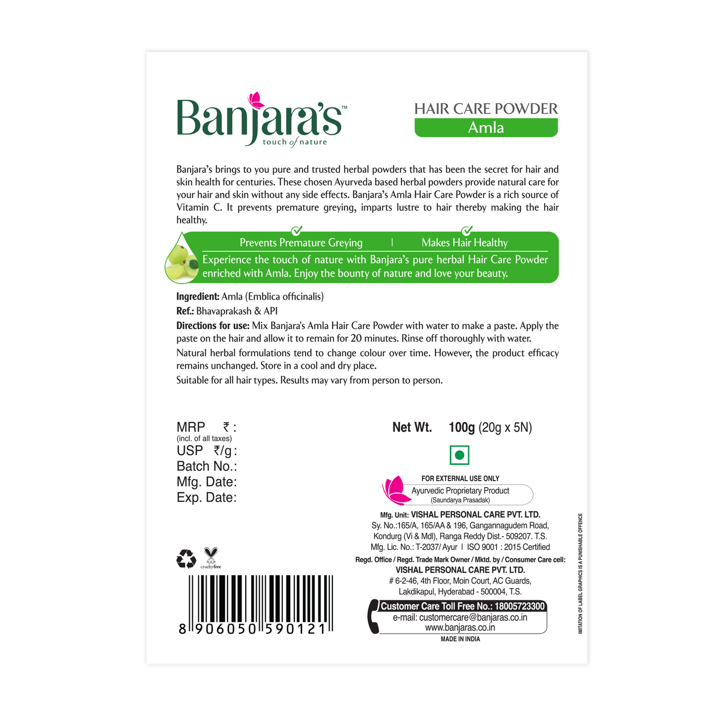 Banjara's Amla Hair Care Powder