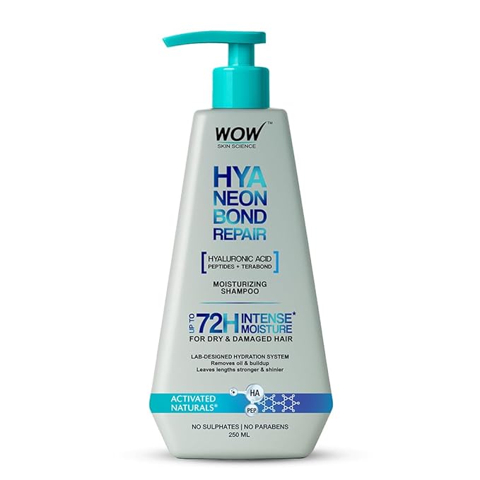 WOW Skin Science HyaNeon Bond Repair Hyaluronic Shampoo for Dry & Damaged Hair