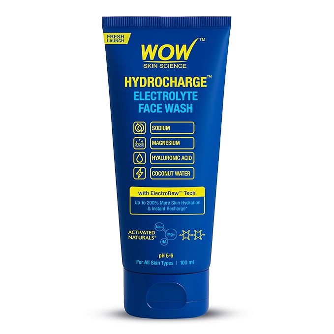 WOW Skin Science Hydrocharge™ Electrolyte Face Wash with ElectroDew™ Tech 100 ml