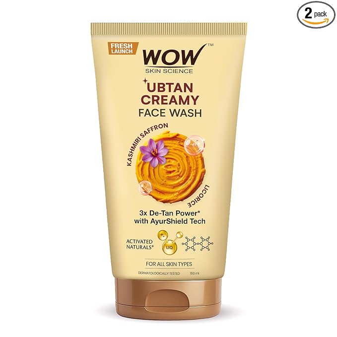 WOW Skin Science Ubtan Creamy Face Wash with Kashmiri Saffron & Liquorice
