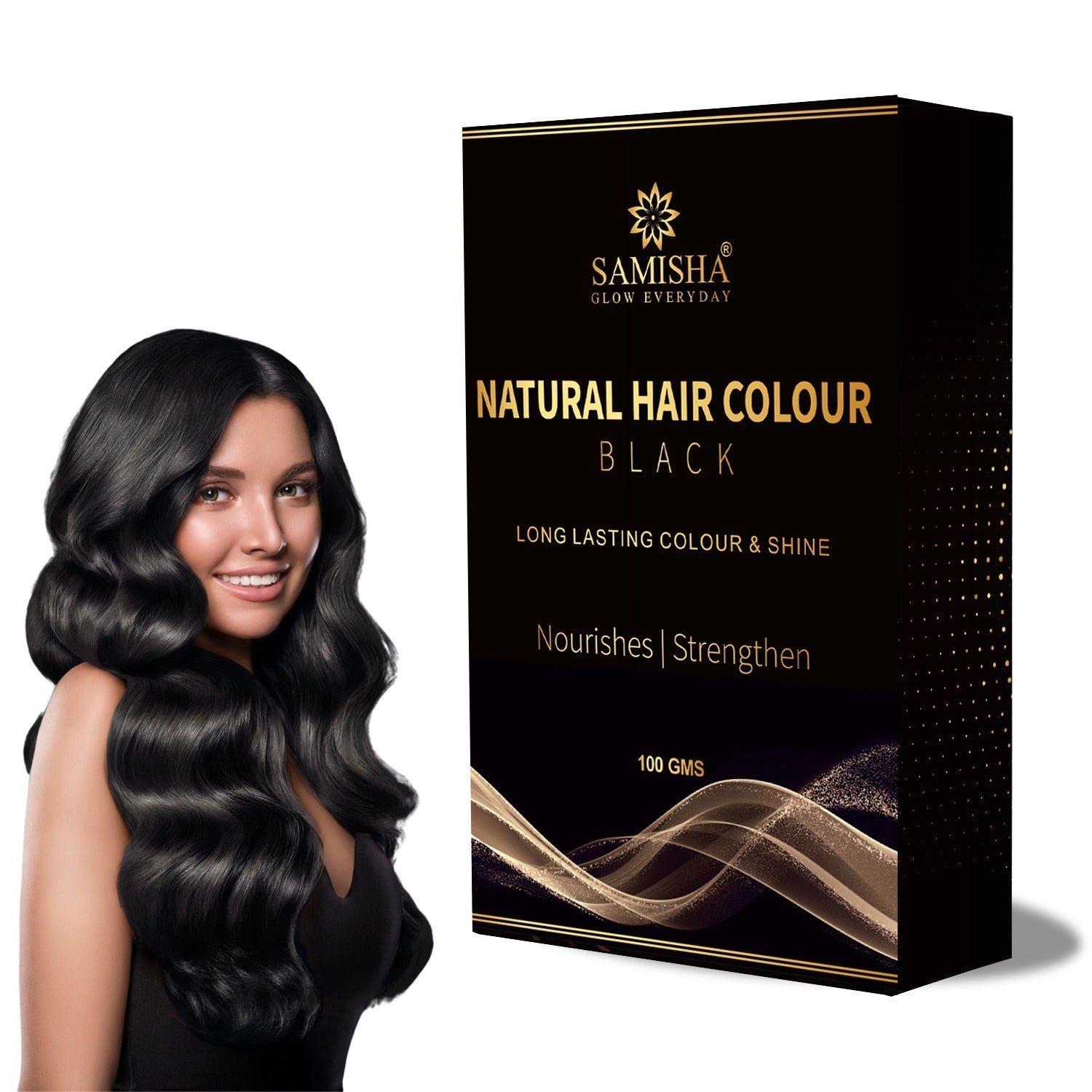 Samisha Black Hair Colour Powder – Original & Organic Natural Black