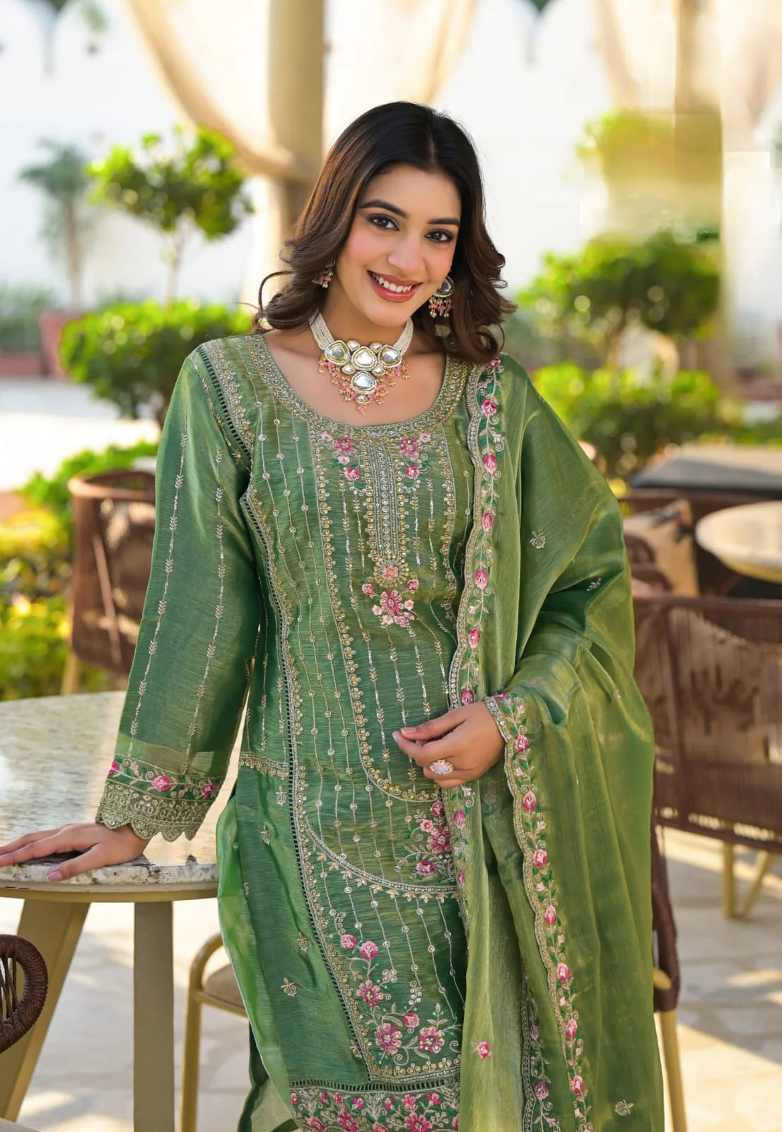 Suvesha Dhoti Suit Set With Heavy Embroidered Work Multi Work