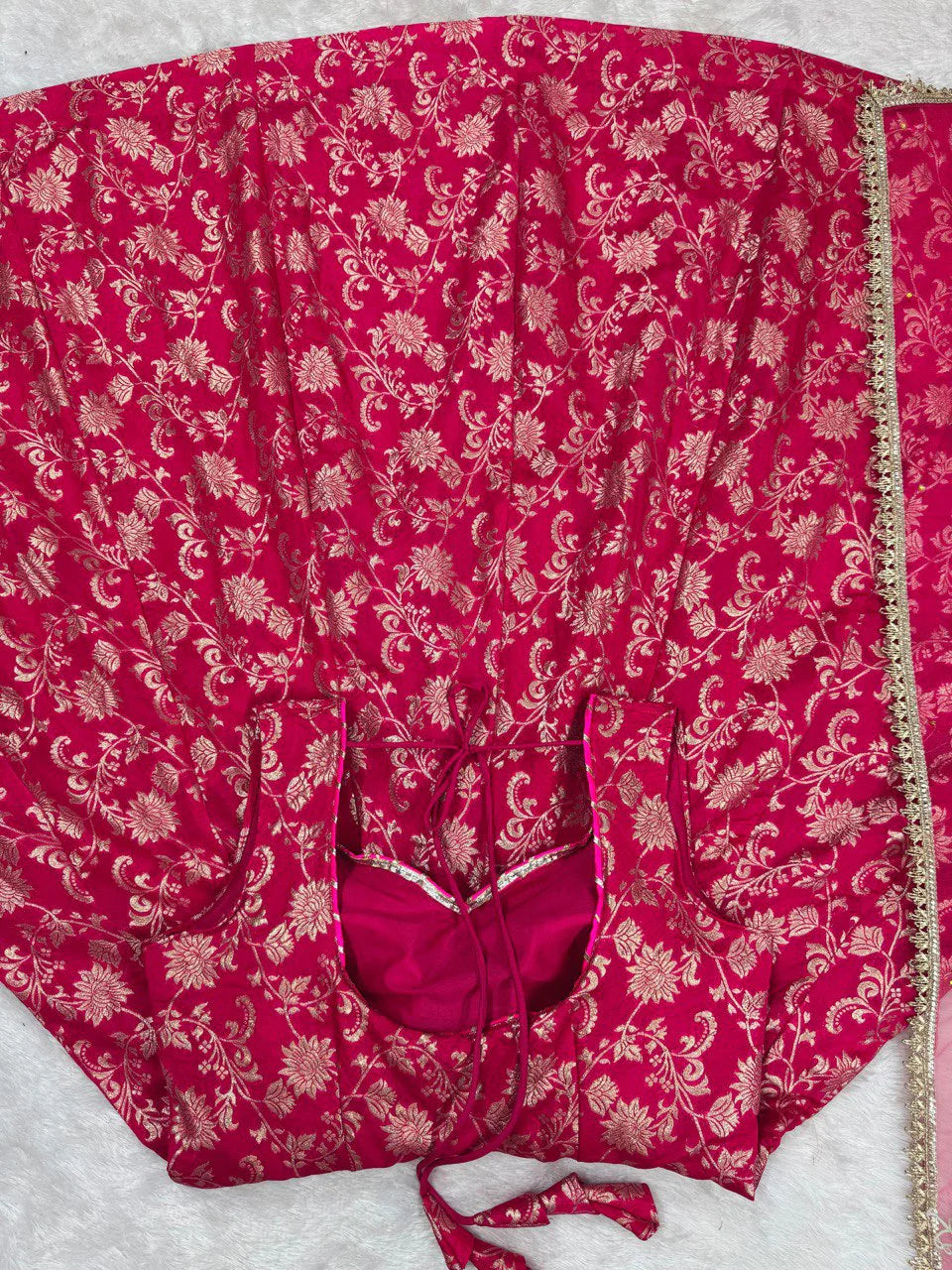 Suvesha Designer Anarkali Suit Set - Hot Pink