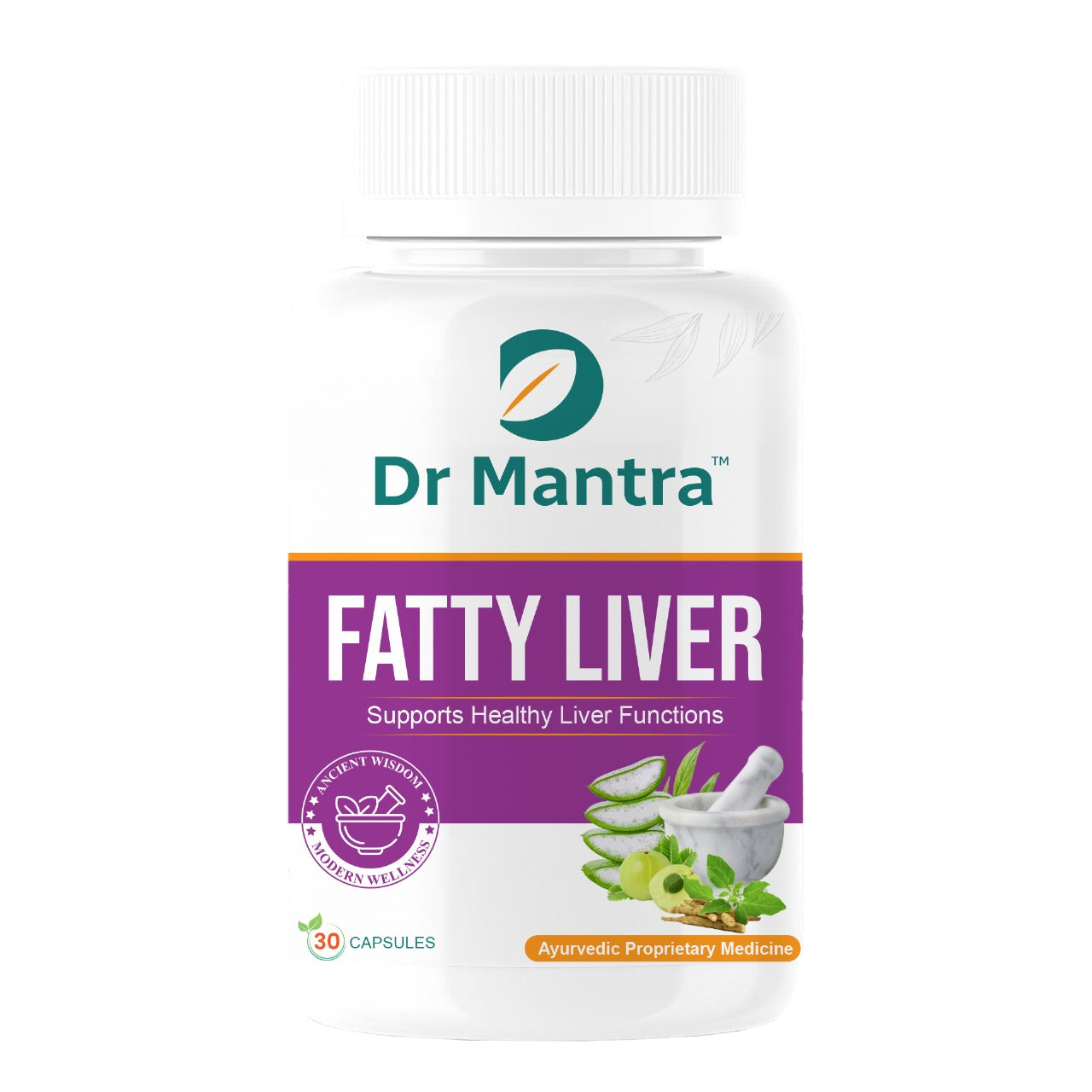 Dr Mantra Ayurvedic Fatty Liver Capsules for Healthy Liver| 30 Capsules