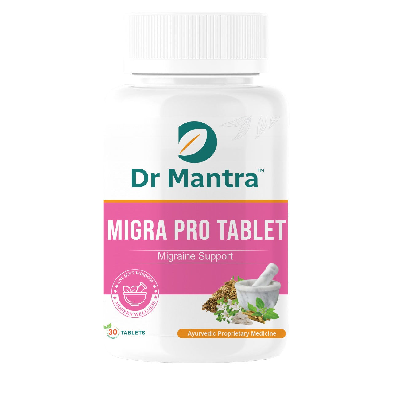 Dr Mantra Migra Pro Tablets for Headache & Migraine Attacks| 30 Tablets