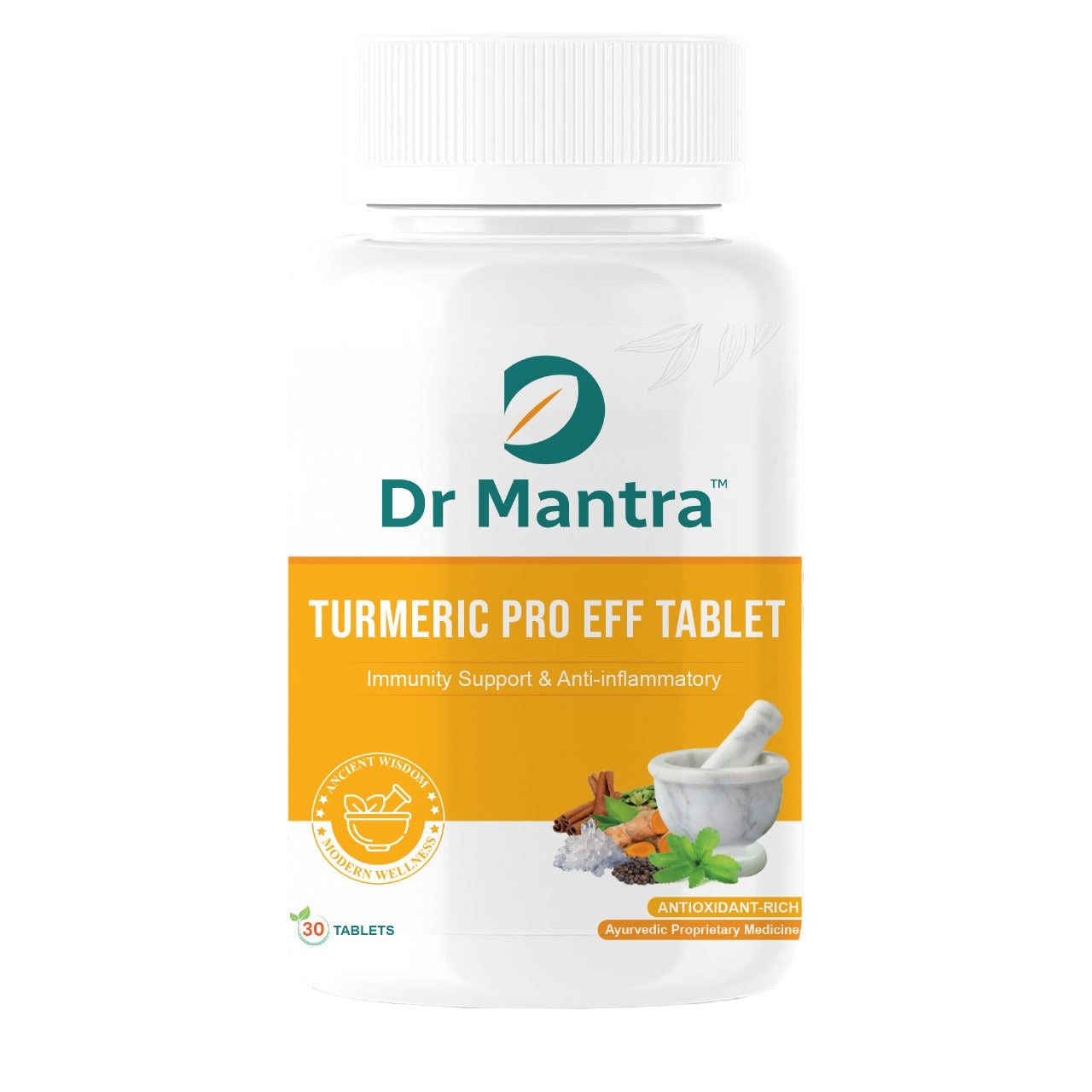 Dr Mantra Turmeric Pro Effervescent Tablets for Immunity & Cold| 15 Tablets