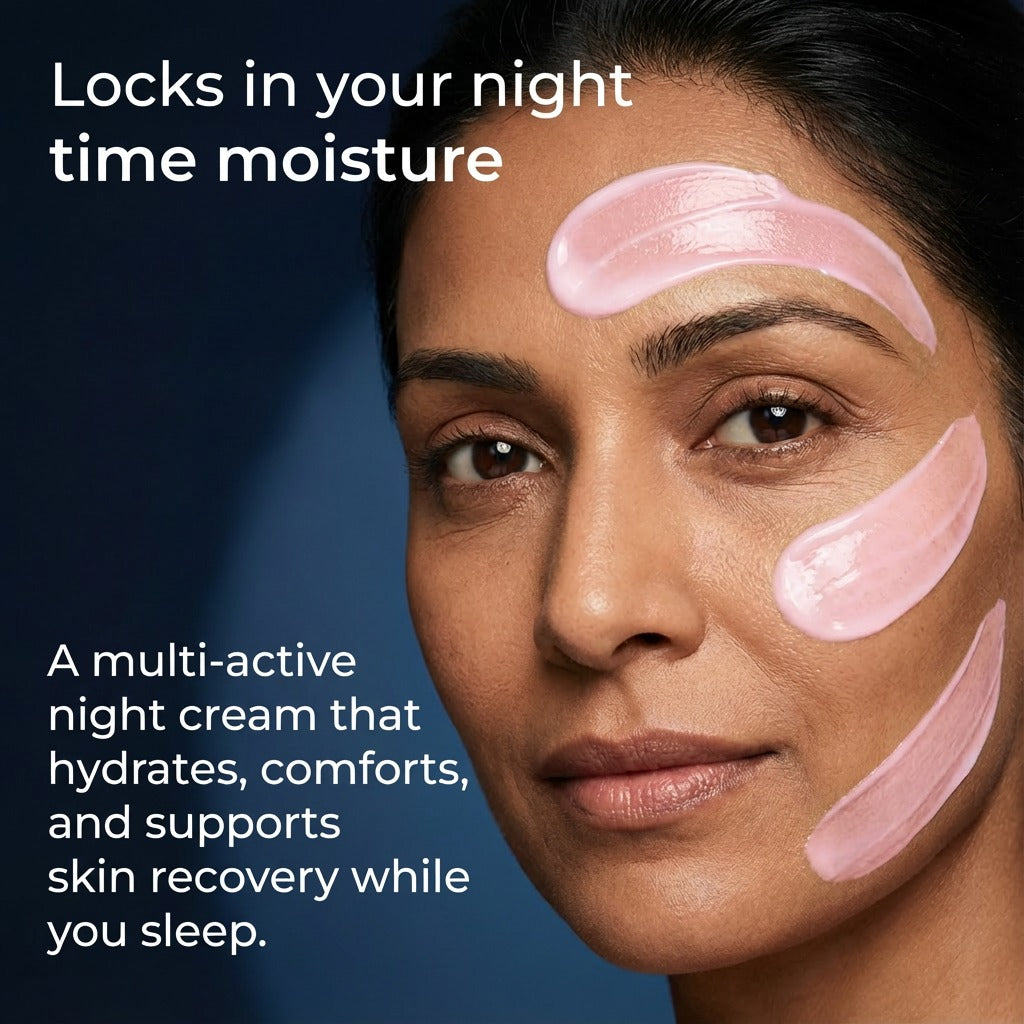 VedicDerm Olive Squalene Age Defying Night Cream with 24K Gold & Ceramides
