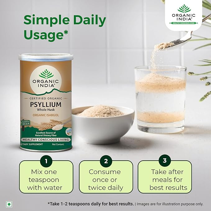 Organic India Psyllium Whole Husk ( Sat Isabgol) -100 gm