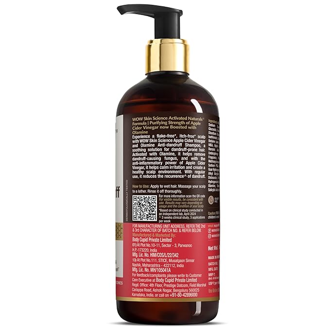 Wow Skin Science Apple Cider Vinegar Shampoo