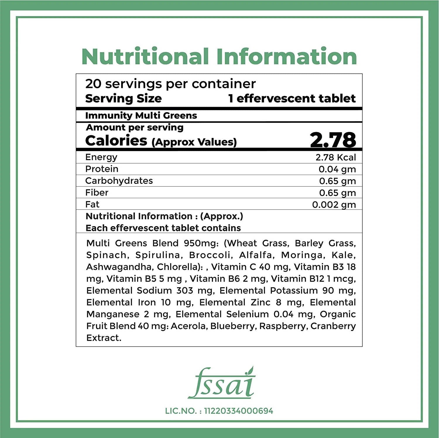 Boldfit Immunity Multi Greens Effervescent Tablets