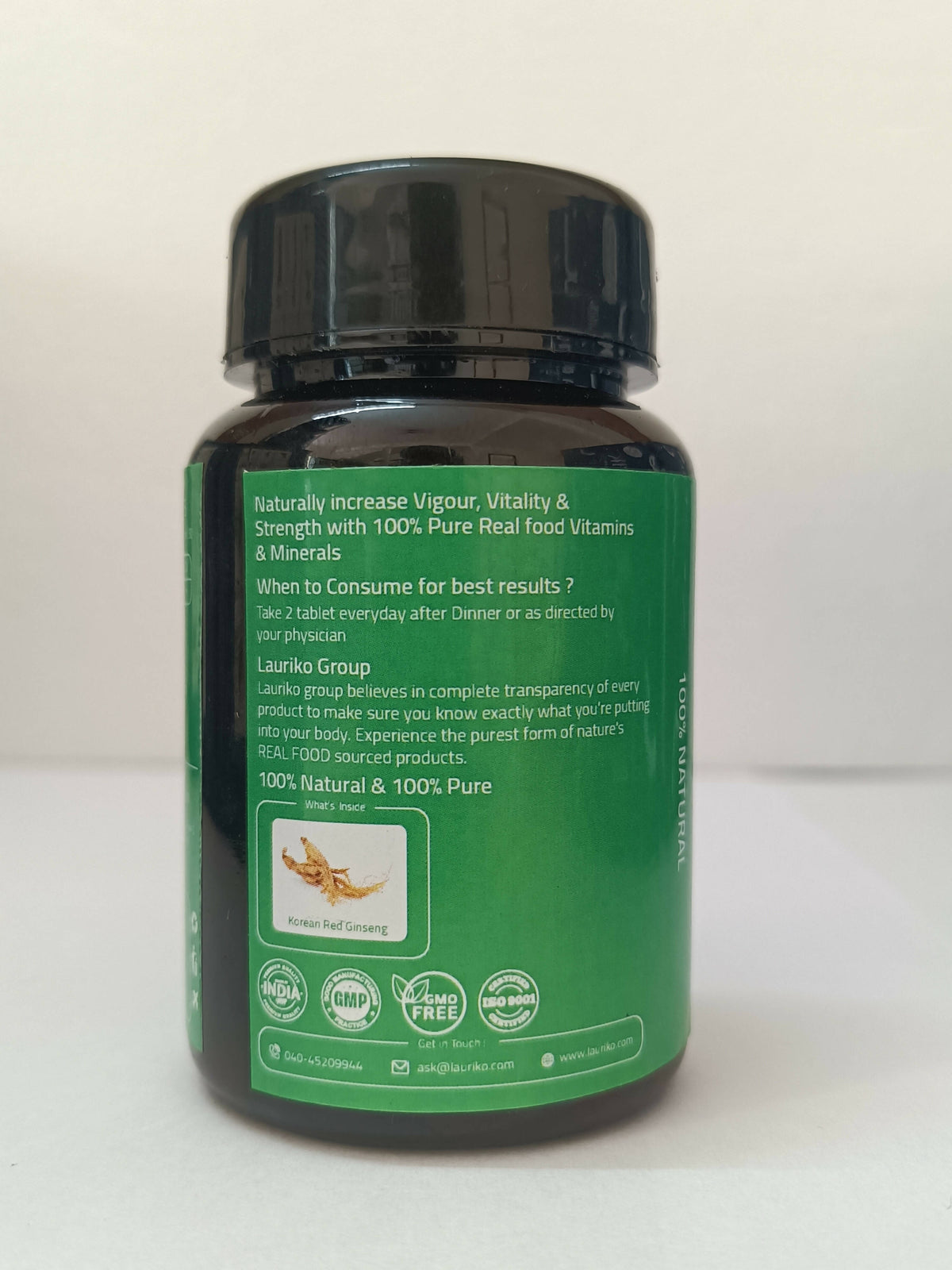Laurik Koren Red Ginseng 1000Mg Tablets For Men | Natural Plant-Based Supplement For Energy & Stamina