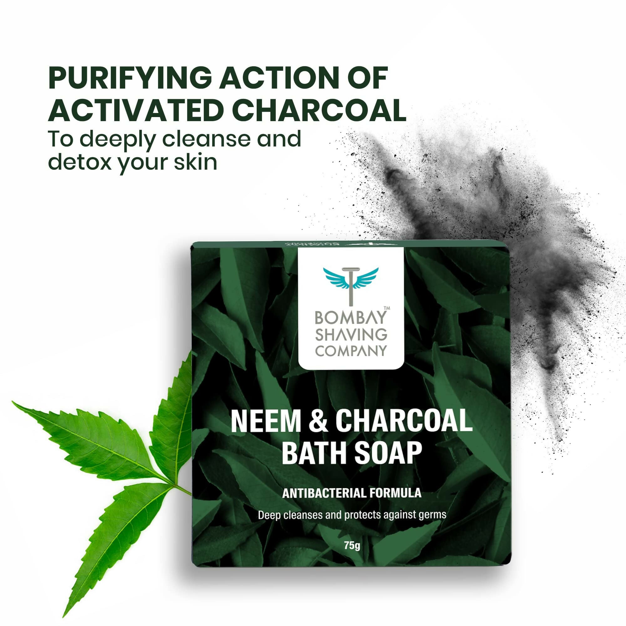 Bombay Shaving Company Charcoal and Neem Bath Soap for Men