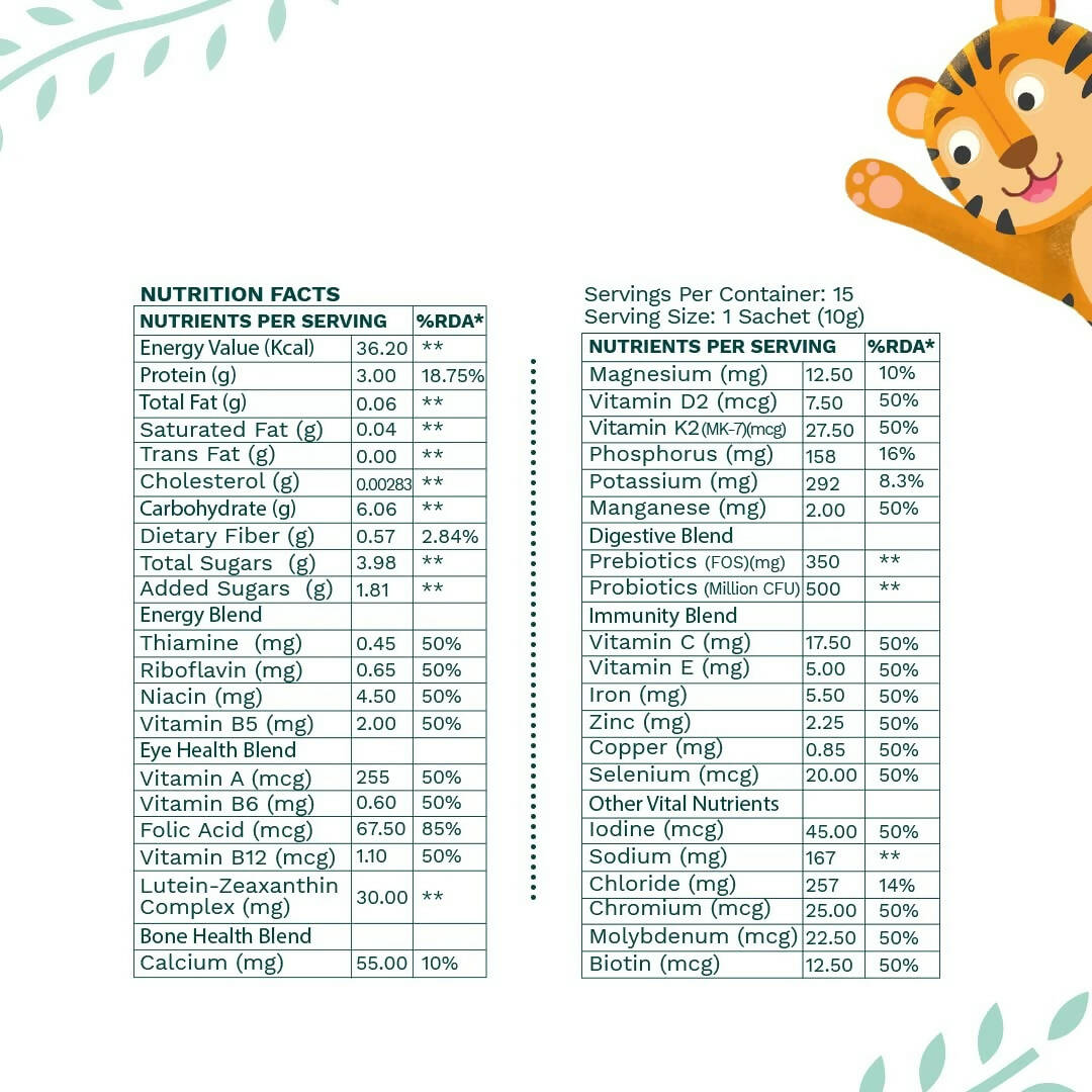 OZiva Kids Superfood Growth Protein Drink Mix