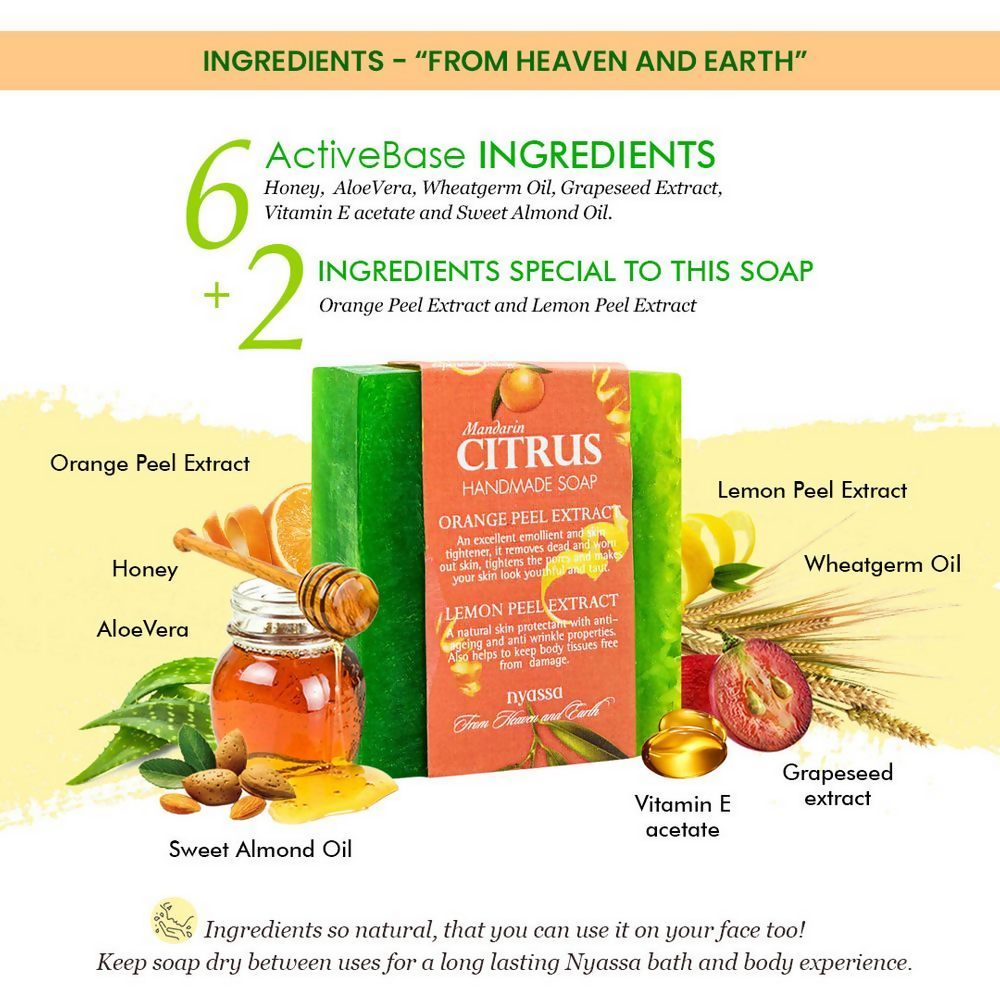 Nyassa Mandarin Citrus Soap Orange & Lemon Extracts