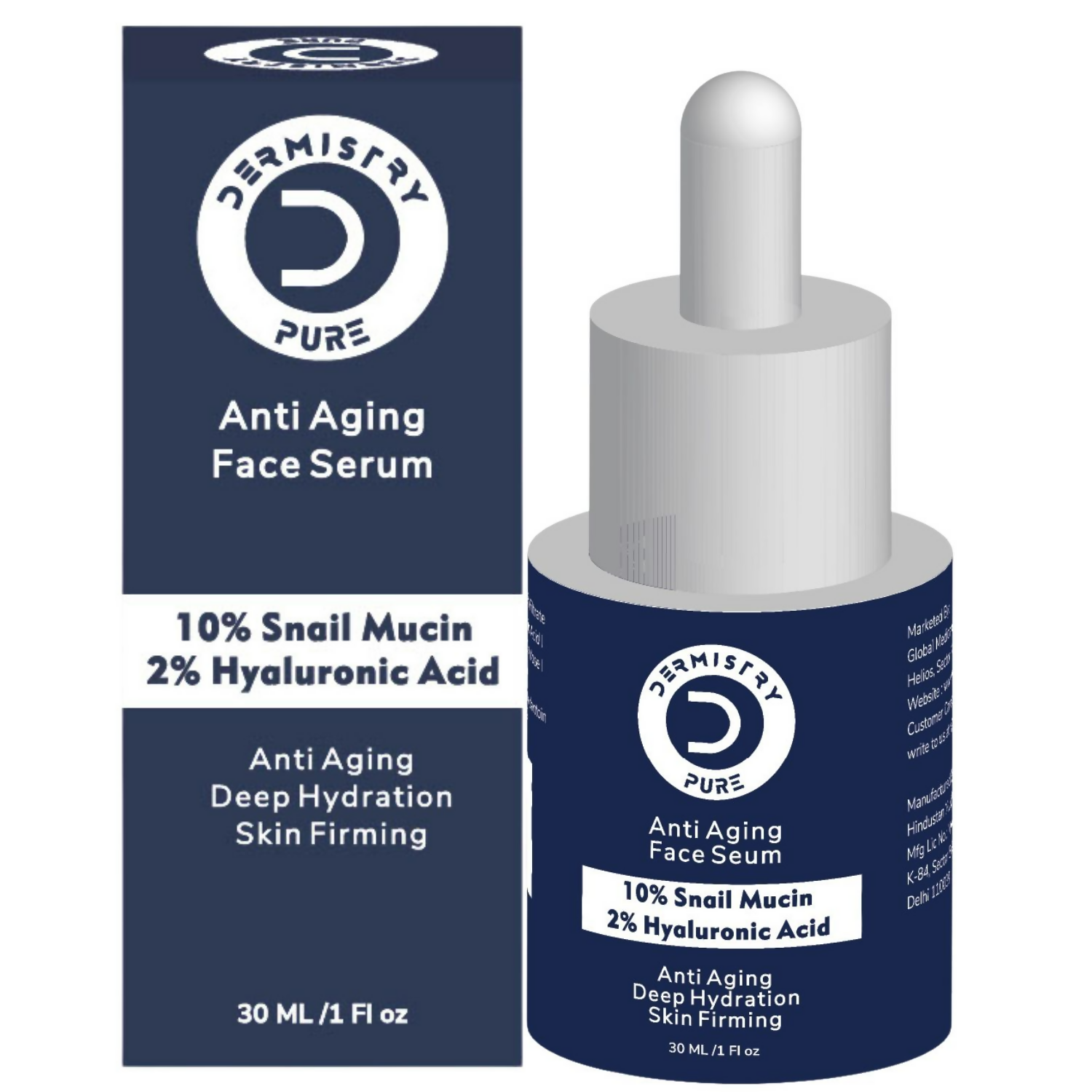 Dermistry 10% Snail Mucin96 Peptide Anti Ageing Moisturizer Skin Firming Tightening Aging Face Serum