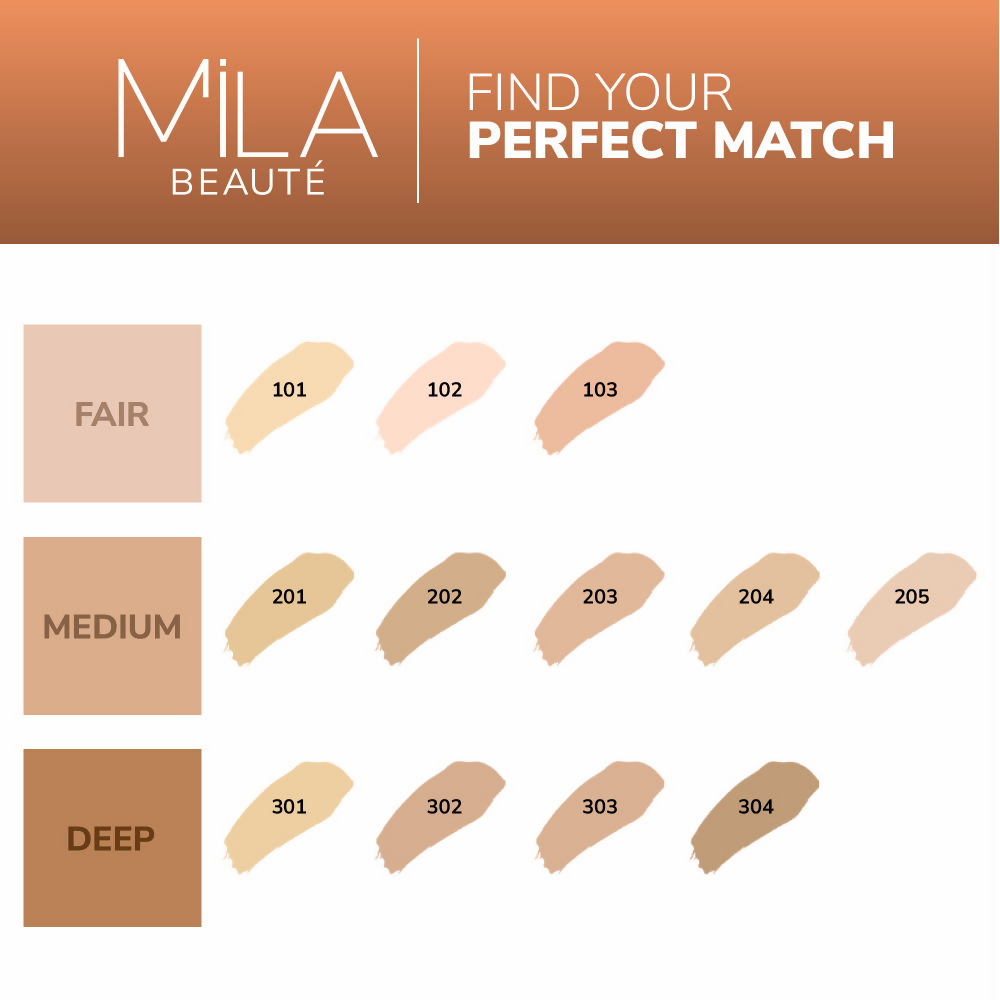 Mila Beaute Longwear Weightless Matte Finish Foundation with SPF 15 - Soft Beige