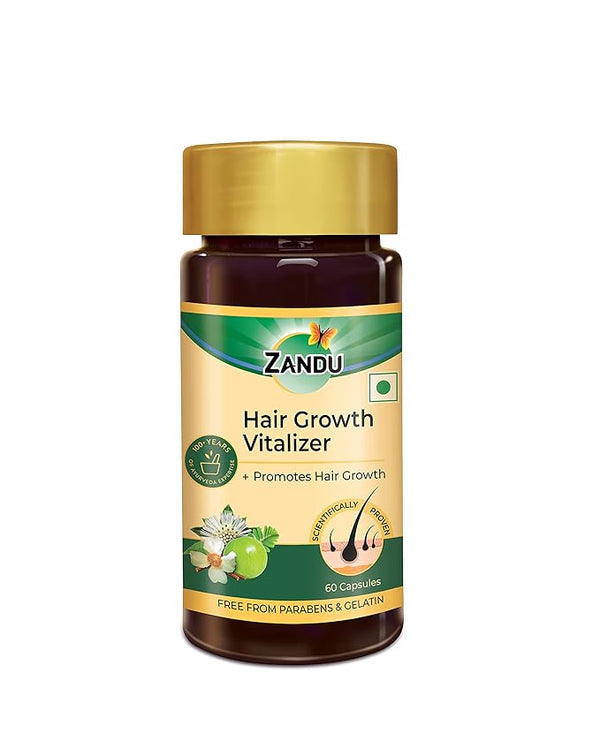 Zandu Ayurvedic Hair Growth Vitalizer Capsules 60 caps