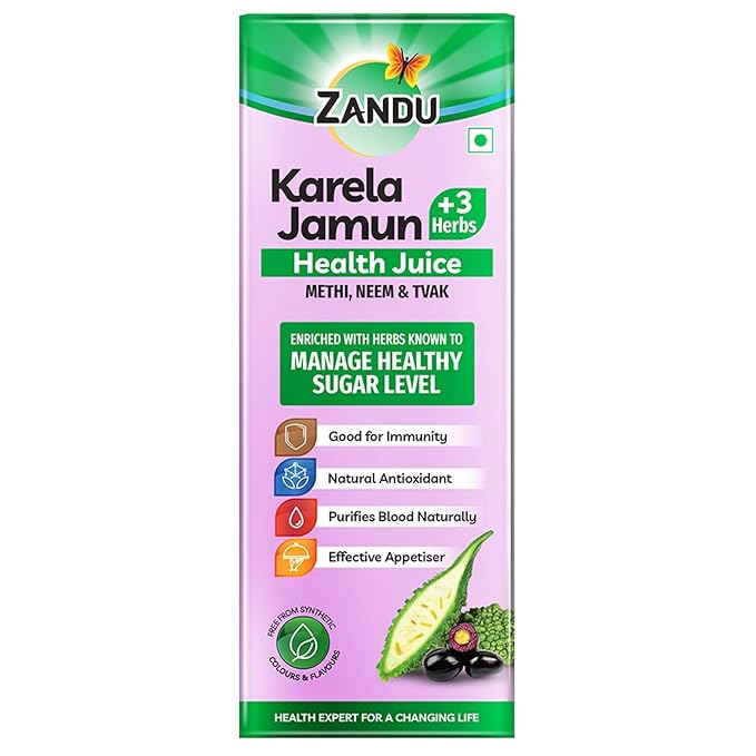 Zandu Karela Jamun + 3 Herbs Health Juice 1 L