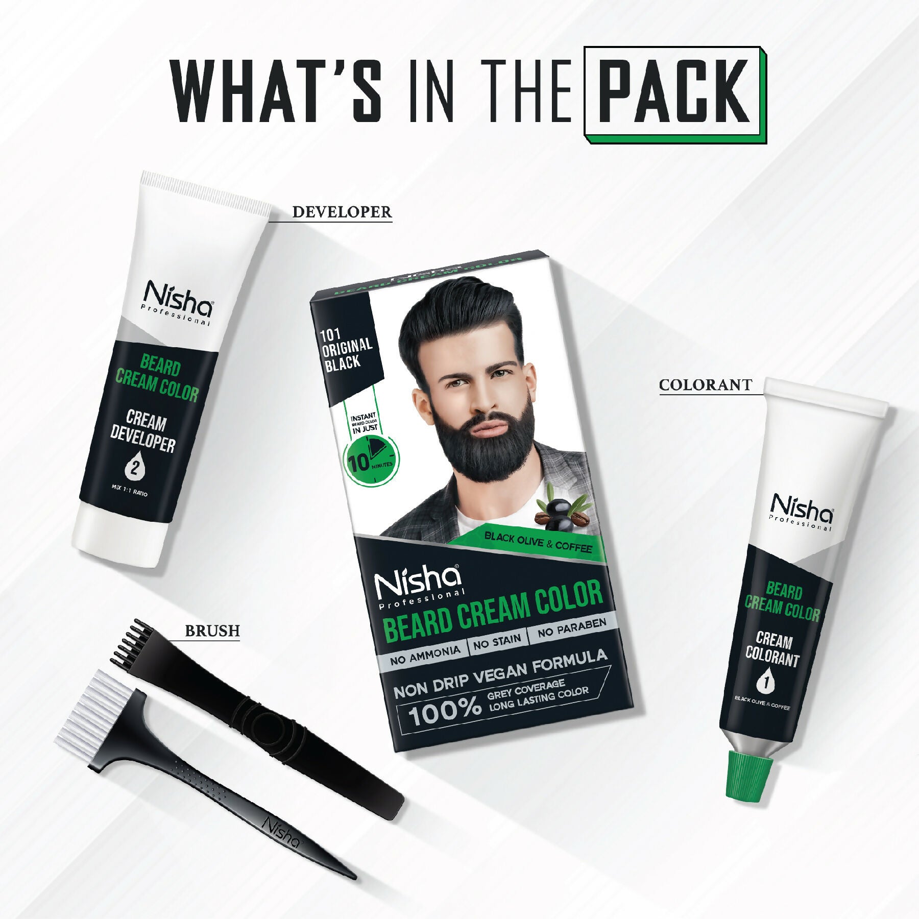 Nisha Beard Colour for Men - Orginal Black