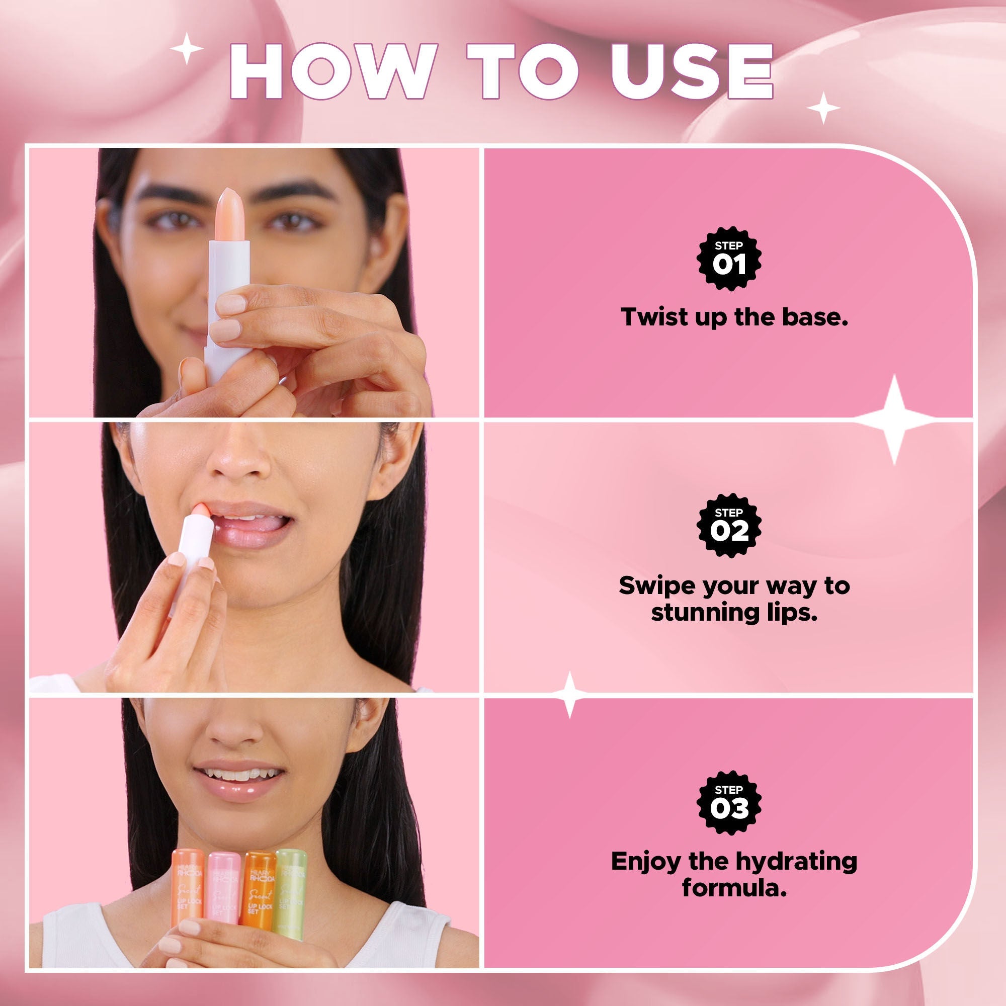Hilary Rhoda Secret Lip Lock Set - Set Of 4