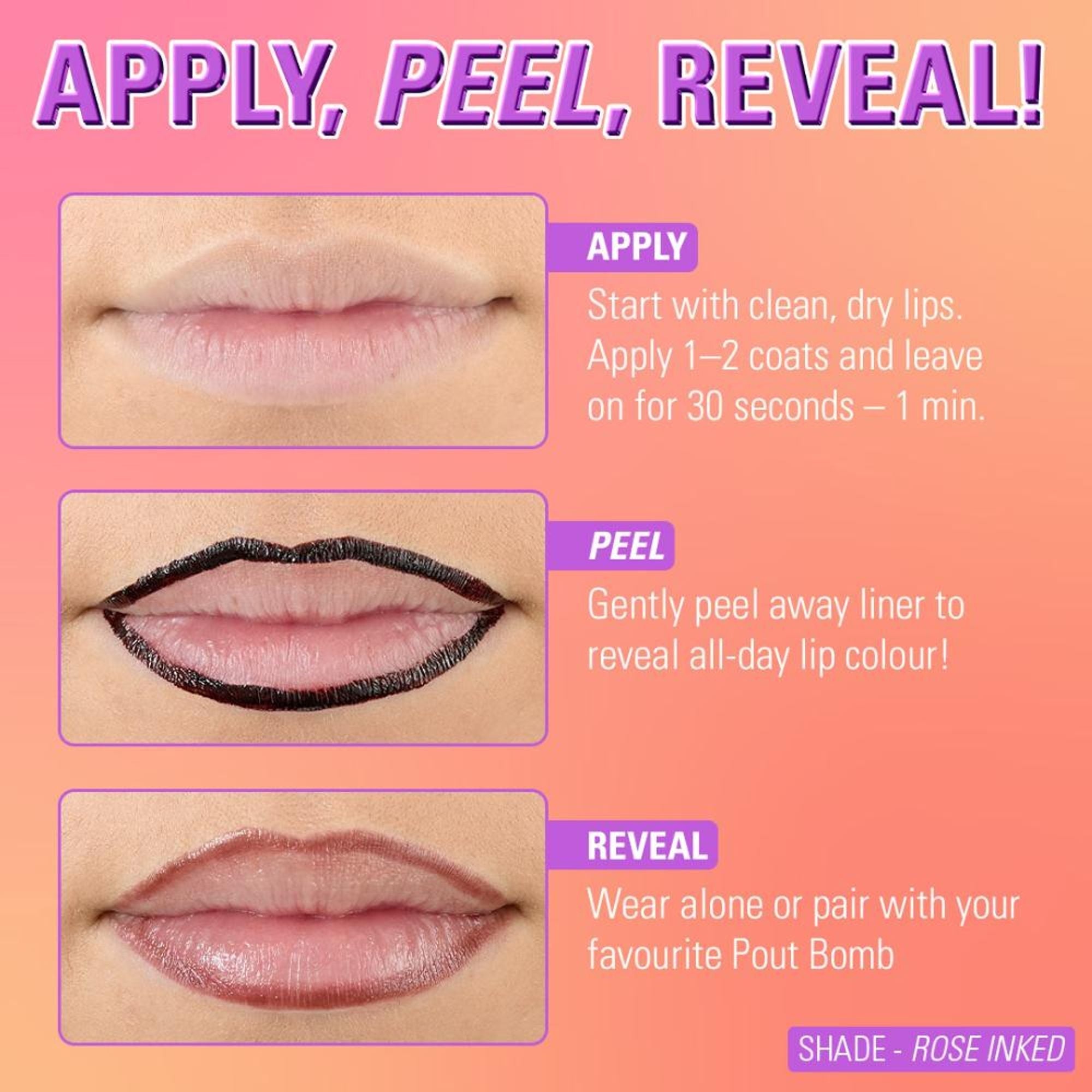 Makeup Revolution Lip Shift Ink Peel Off Lipliner Stain - Nude Talk