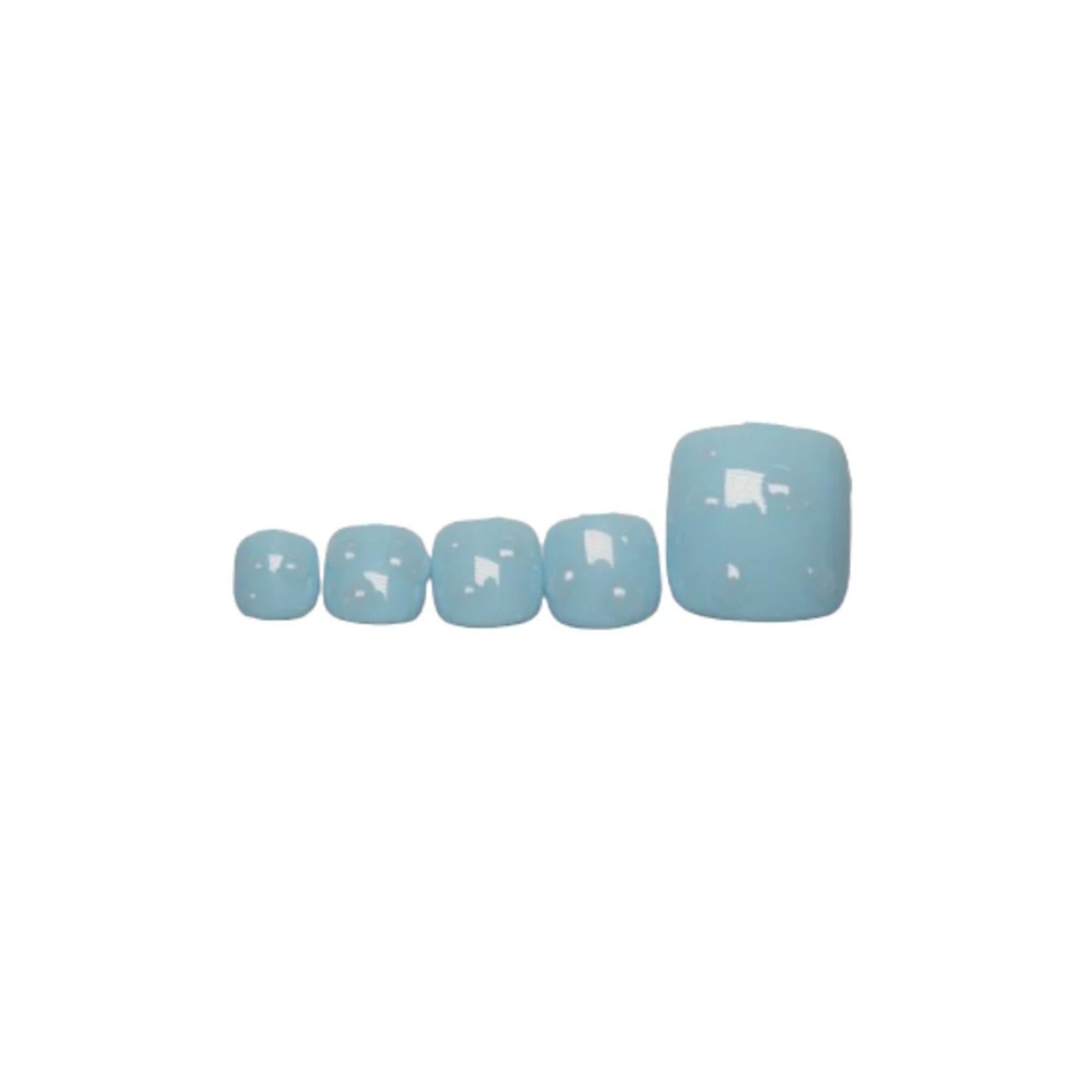 SOEZI Oceans Whisper Toezi Reusable Press On Nails - Ready To Wear Kit