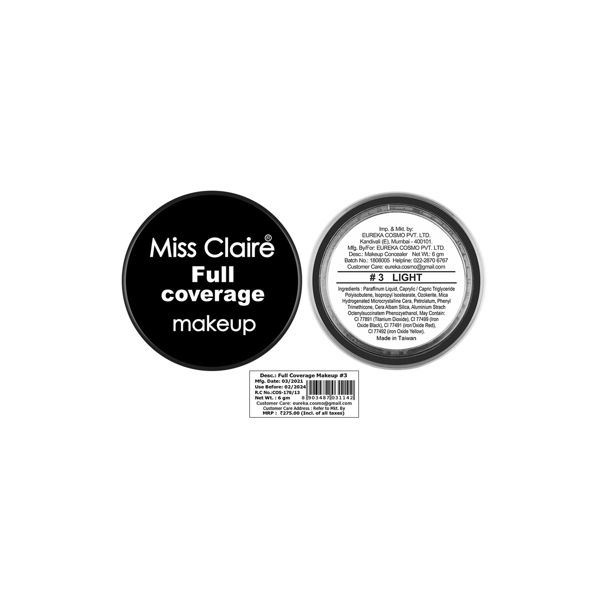 Miss Claire Full Coverage Makeup + Concealer - 3