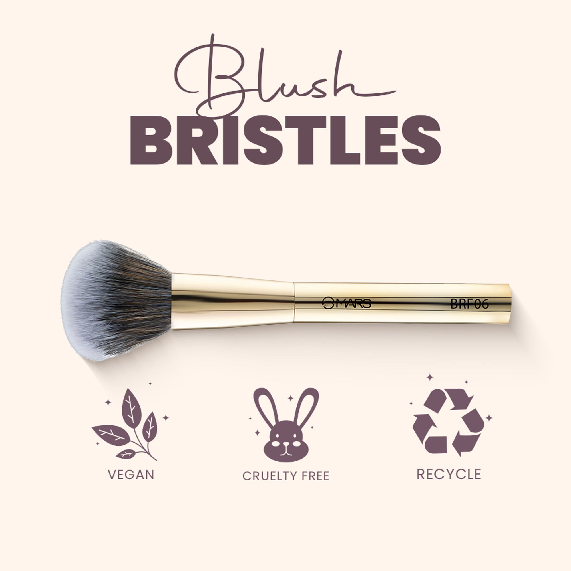 MARS Cosmetics Artist's Arsenal Professional Blush Brush - Golden