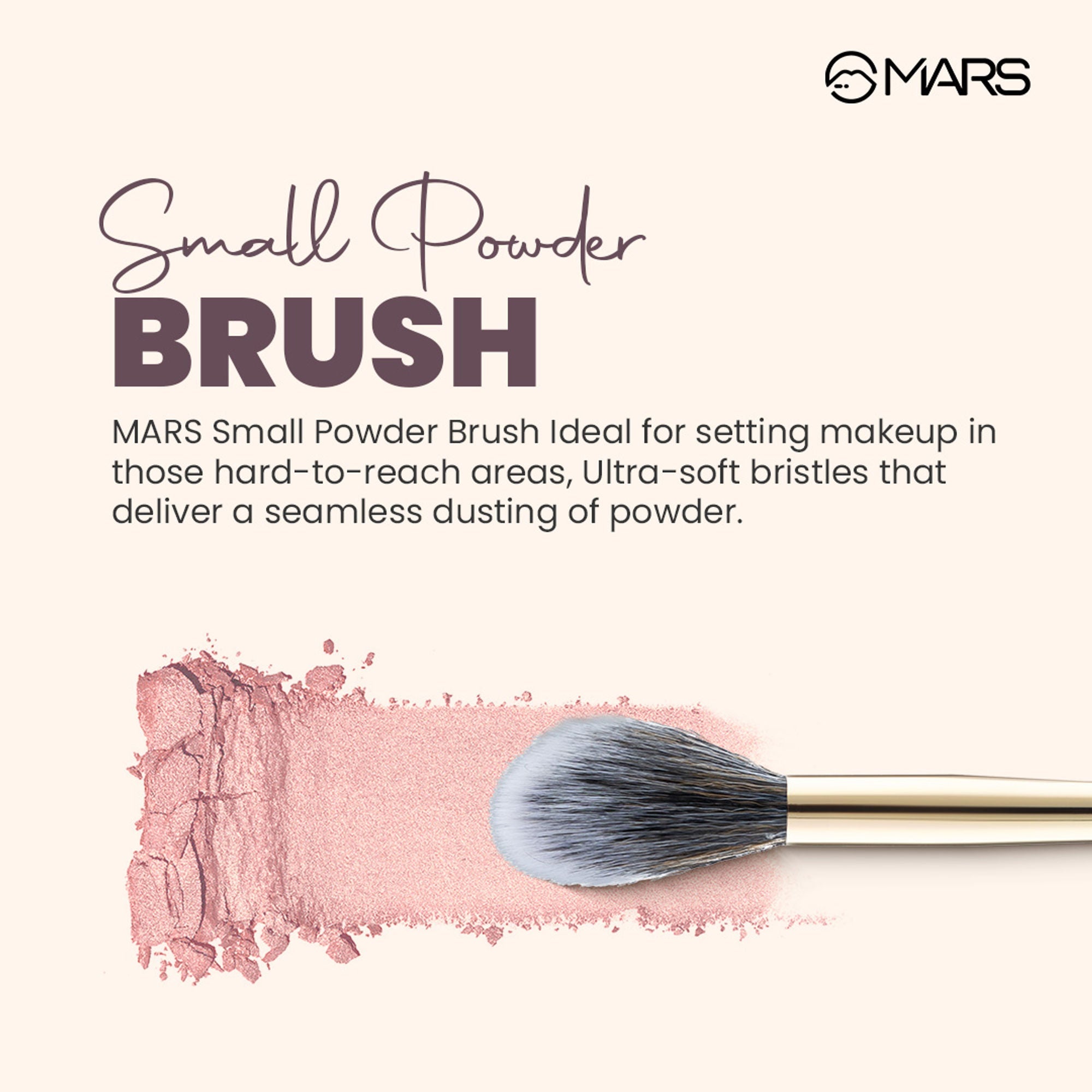 MARS Cosmetics Artist's Arsenal Professional Small Powder Golden Brush BRF-08