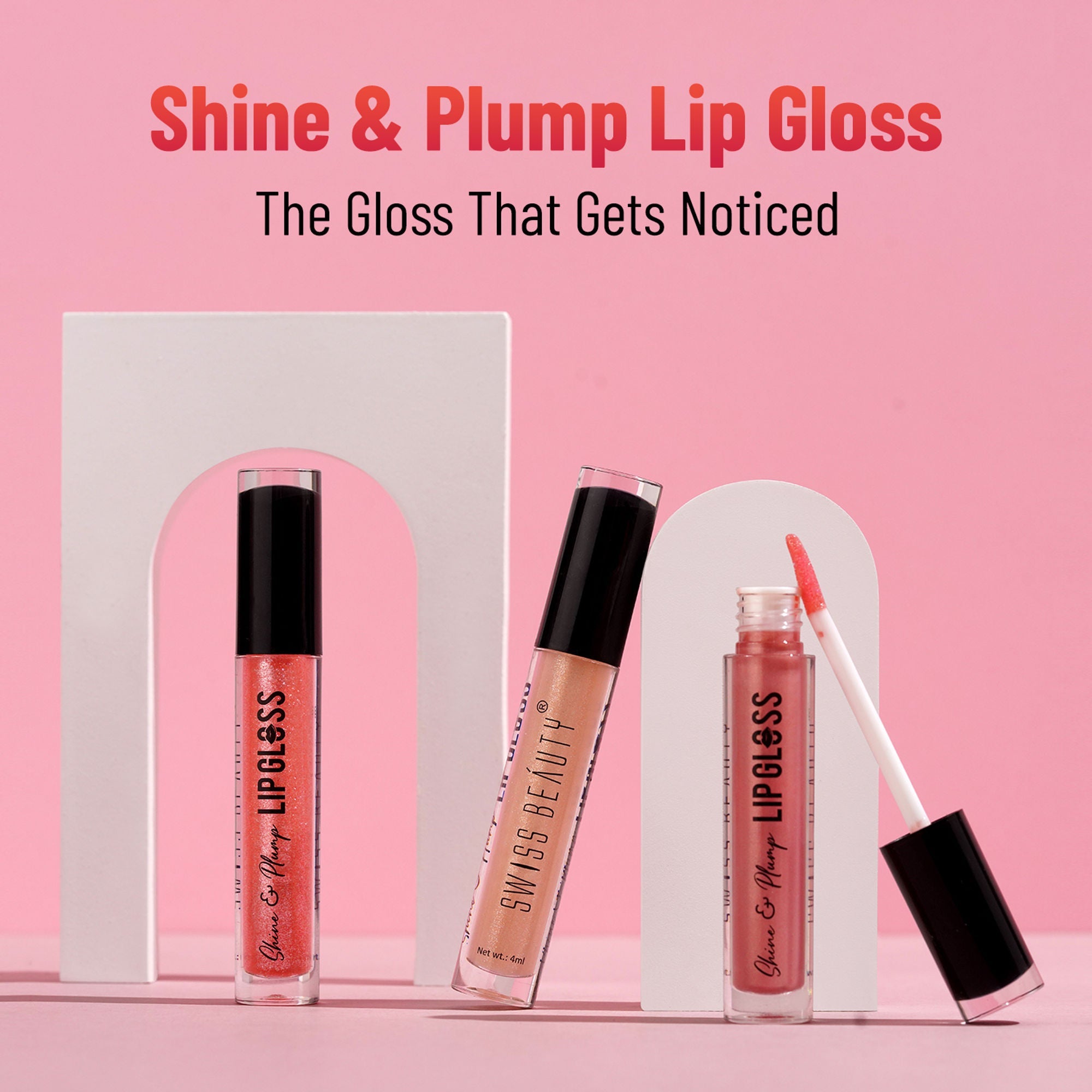 Swiss Beauty Shine & Plump Lipgloss - 1 Nude