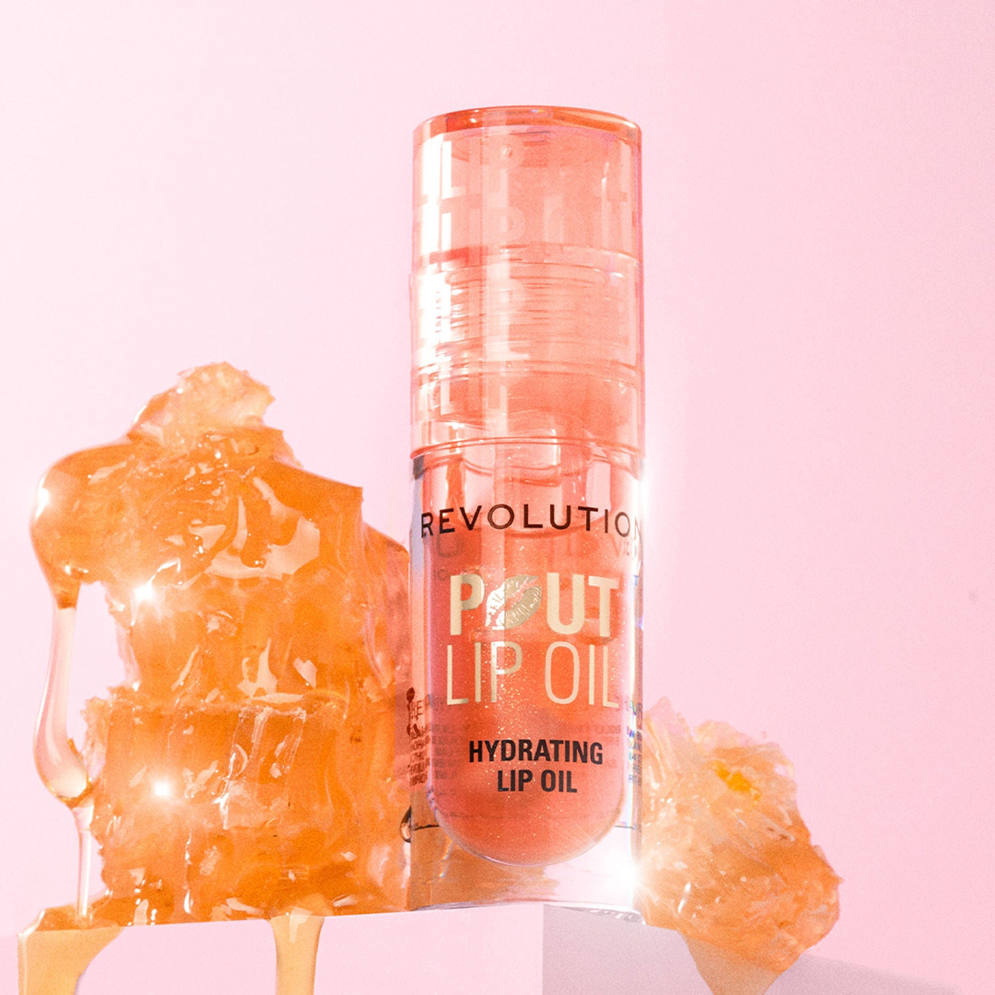 Makeup Revolution Pout Lip Oil - Honey Shimmer