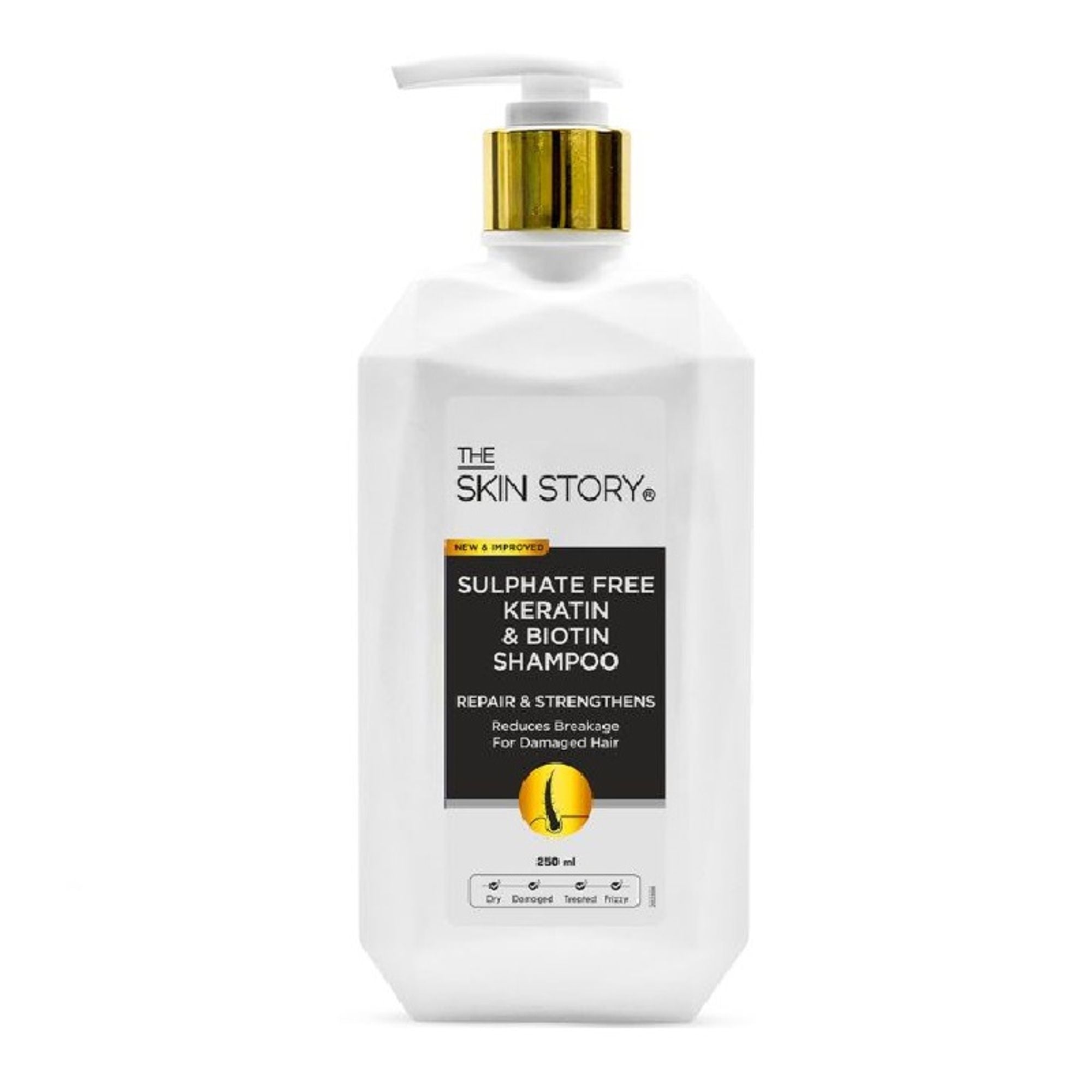 The Skin Story Sulphate Free Keratin Smooth Shampoo For Dry Damaged Hair