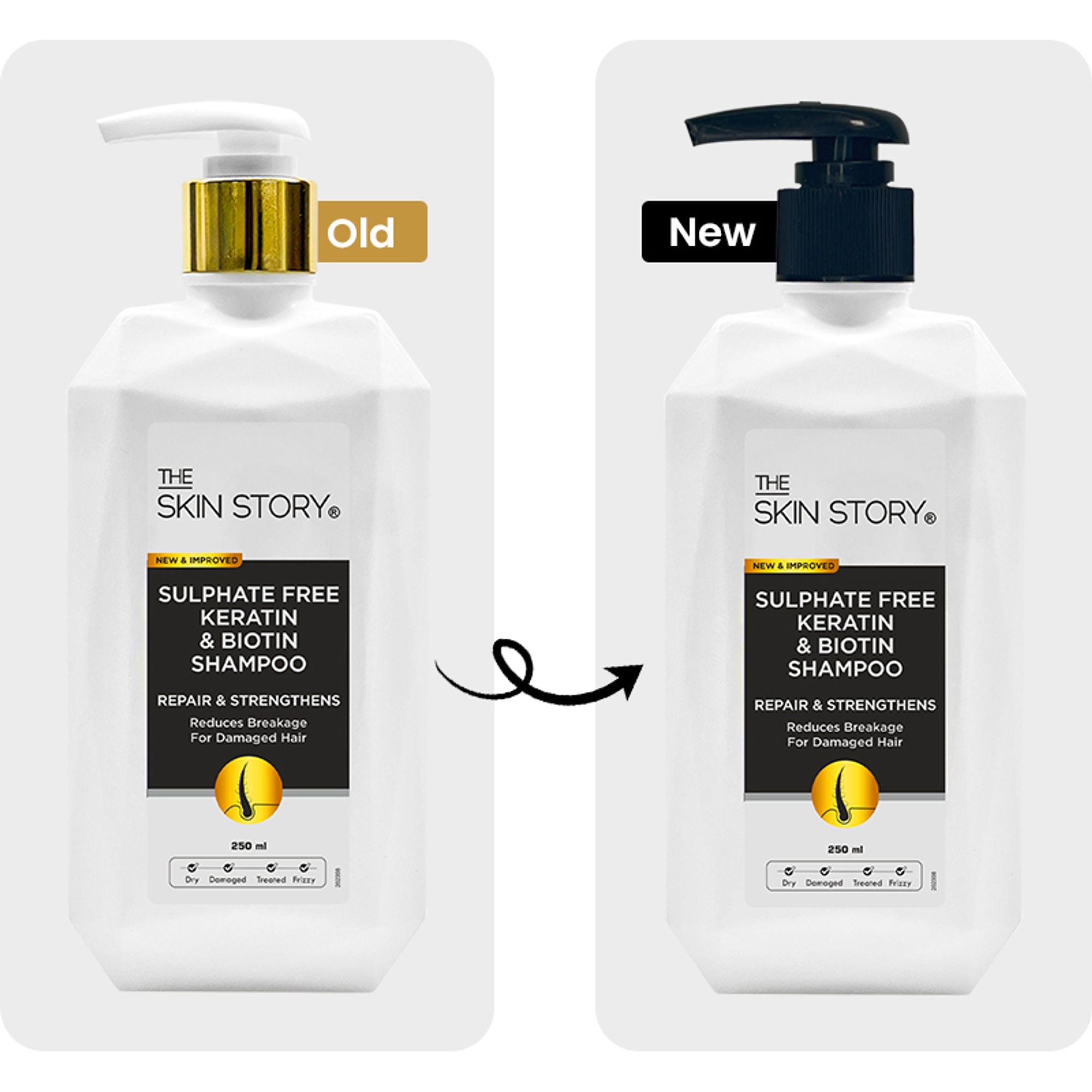The Skin Story Sulphate Free Keratin Smooth Shampoo For Dry Damaged Hair