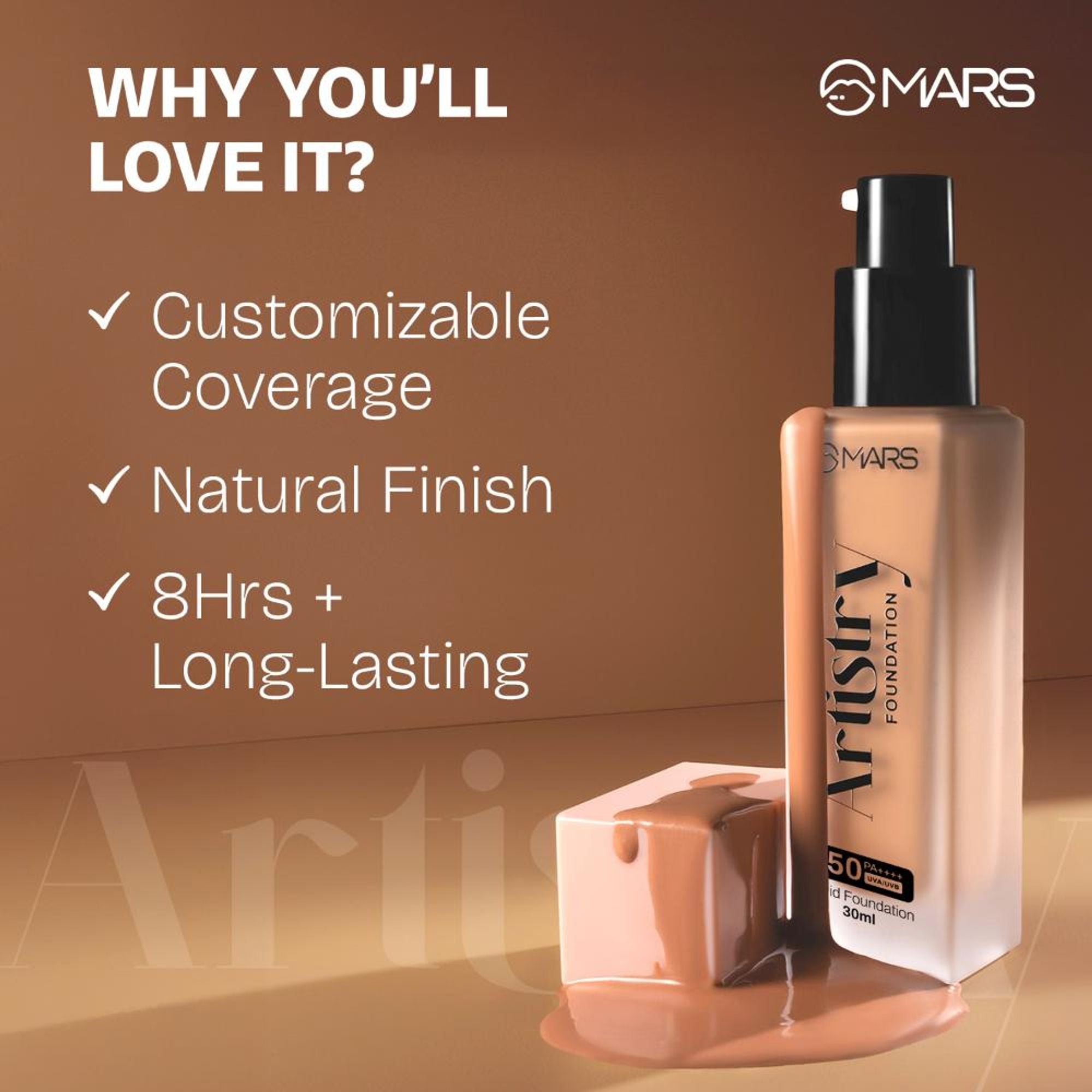 MARS Cosmetics Artistry Liquid Foundation - 07-Golden Sand