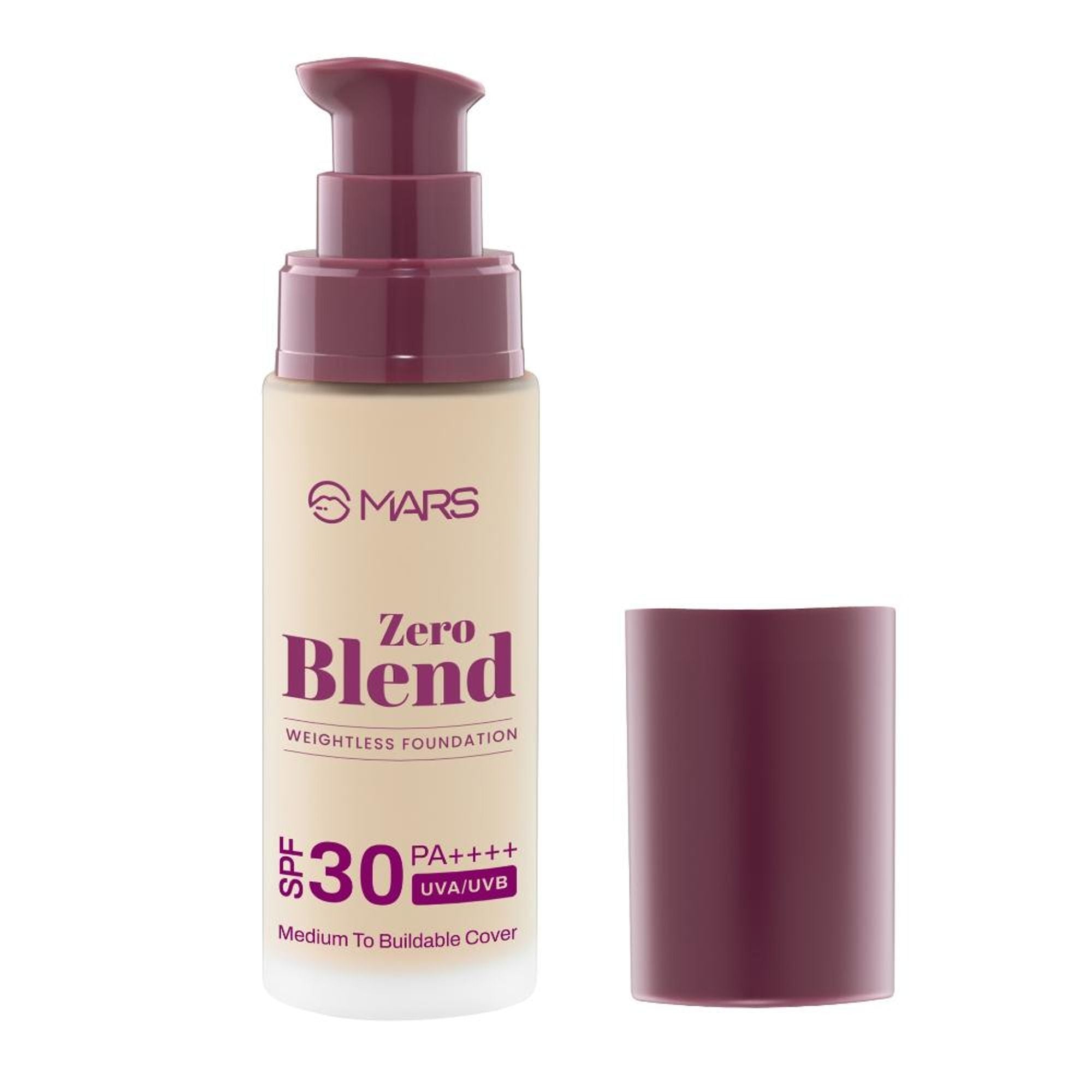 MARS Cosmetics SPF30 PA+++ Zero Blend Weightless Foundation - 03 Cashew Delight