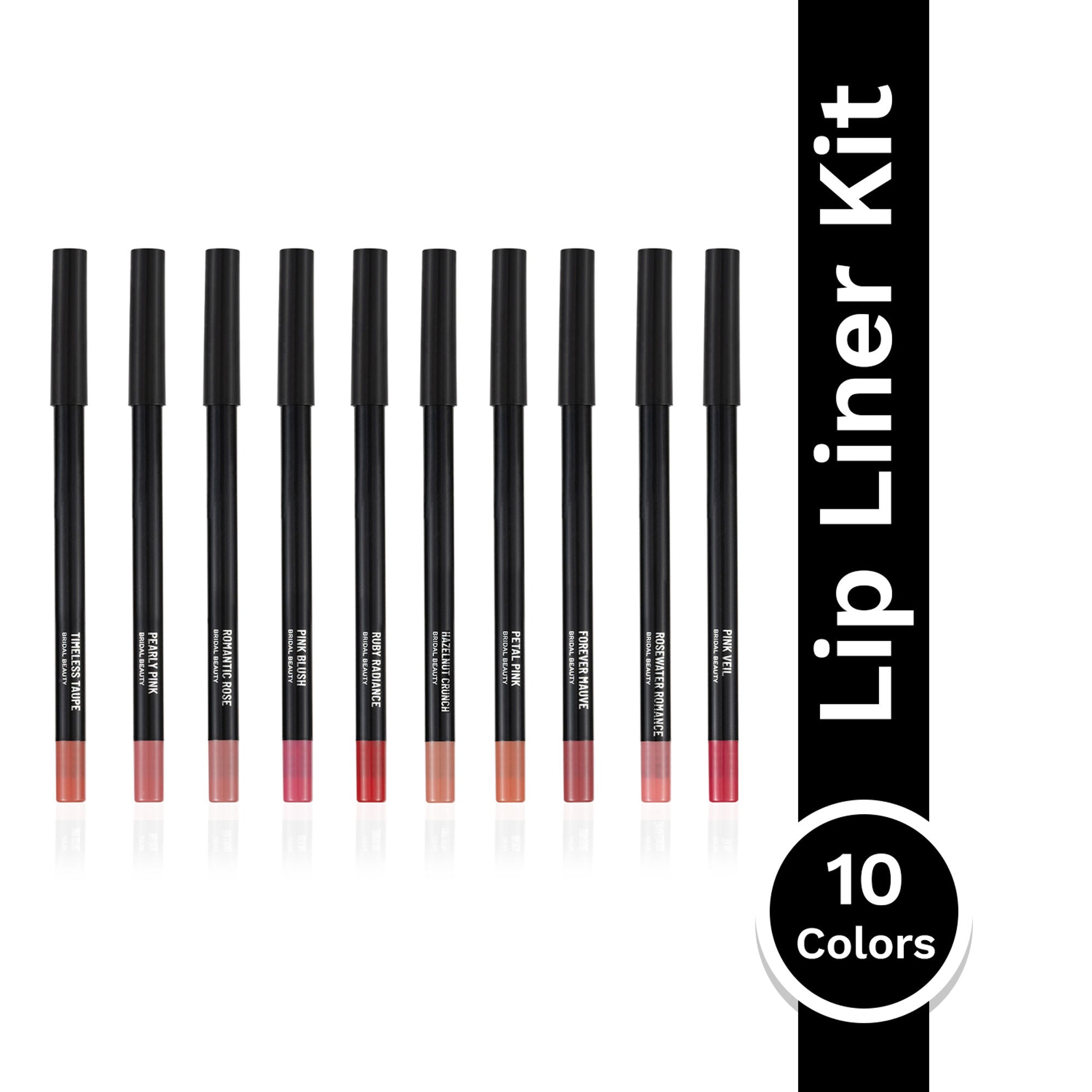 PAC Studio 24H Lip Liner Kit Bridal - 24H Comfortable Wear, Highly Pigmented, Waterproof & Smudgeproof