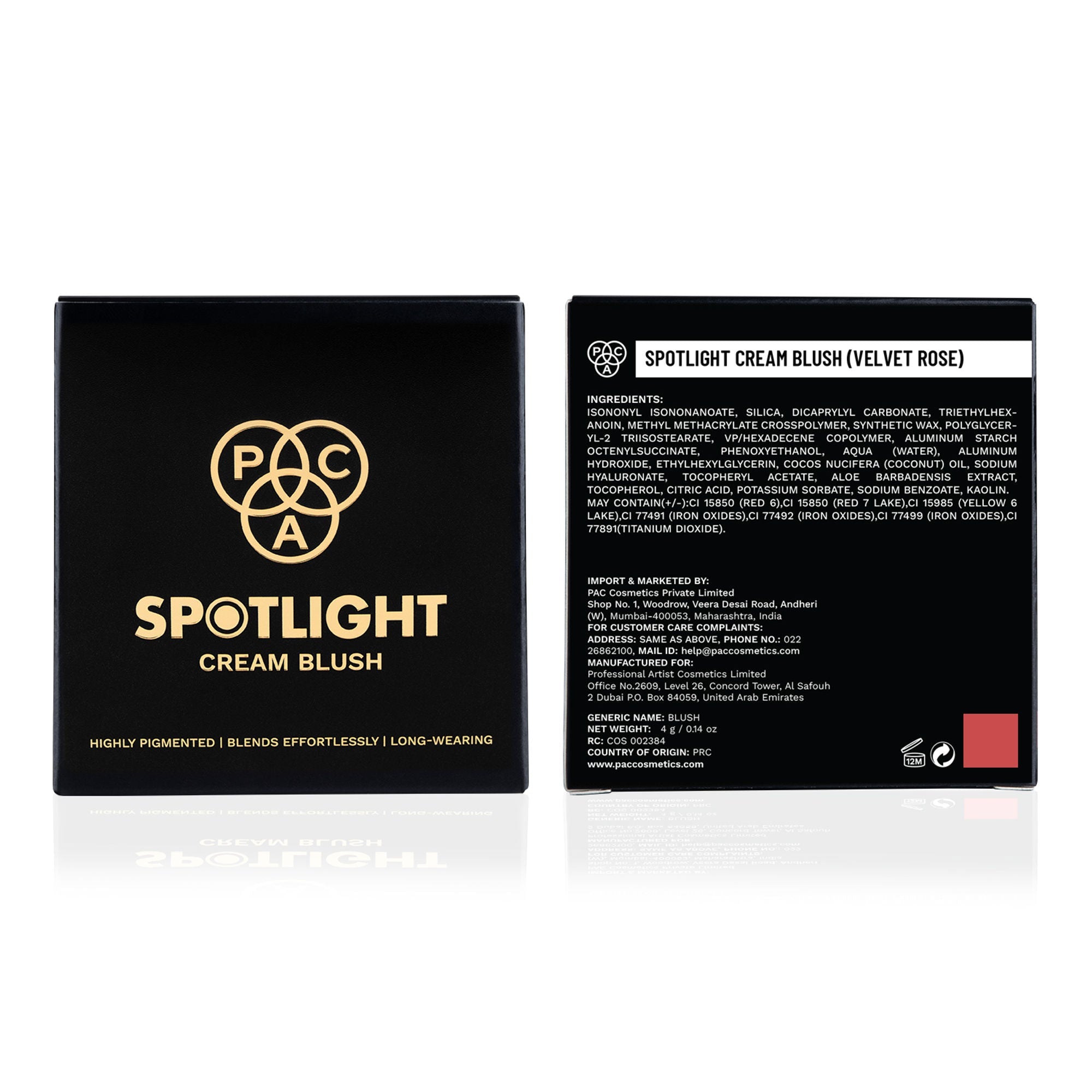 PAC Studio Spotlight Cream Blush - Velvet Rose