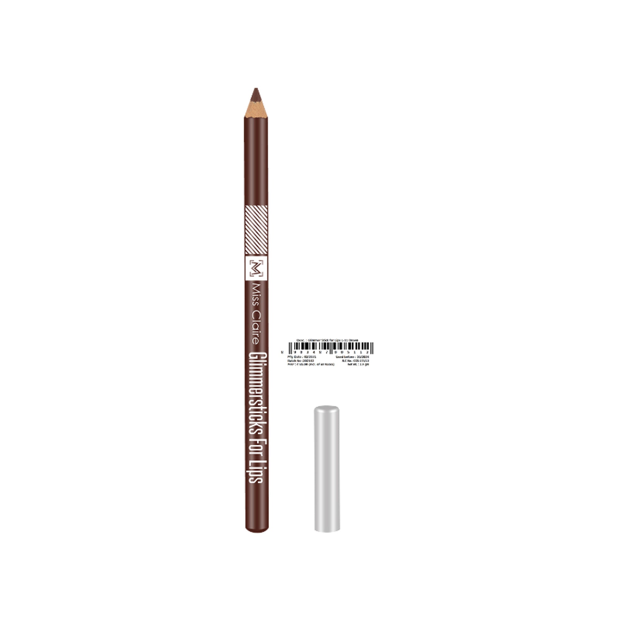 Miss Claire Glimmersticks For Lips - Brown L-11
