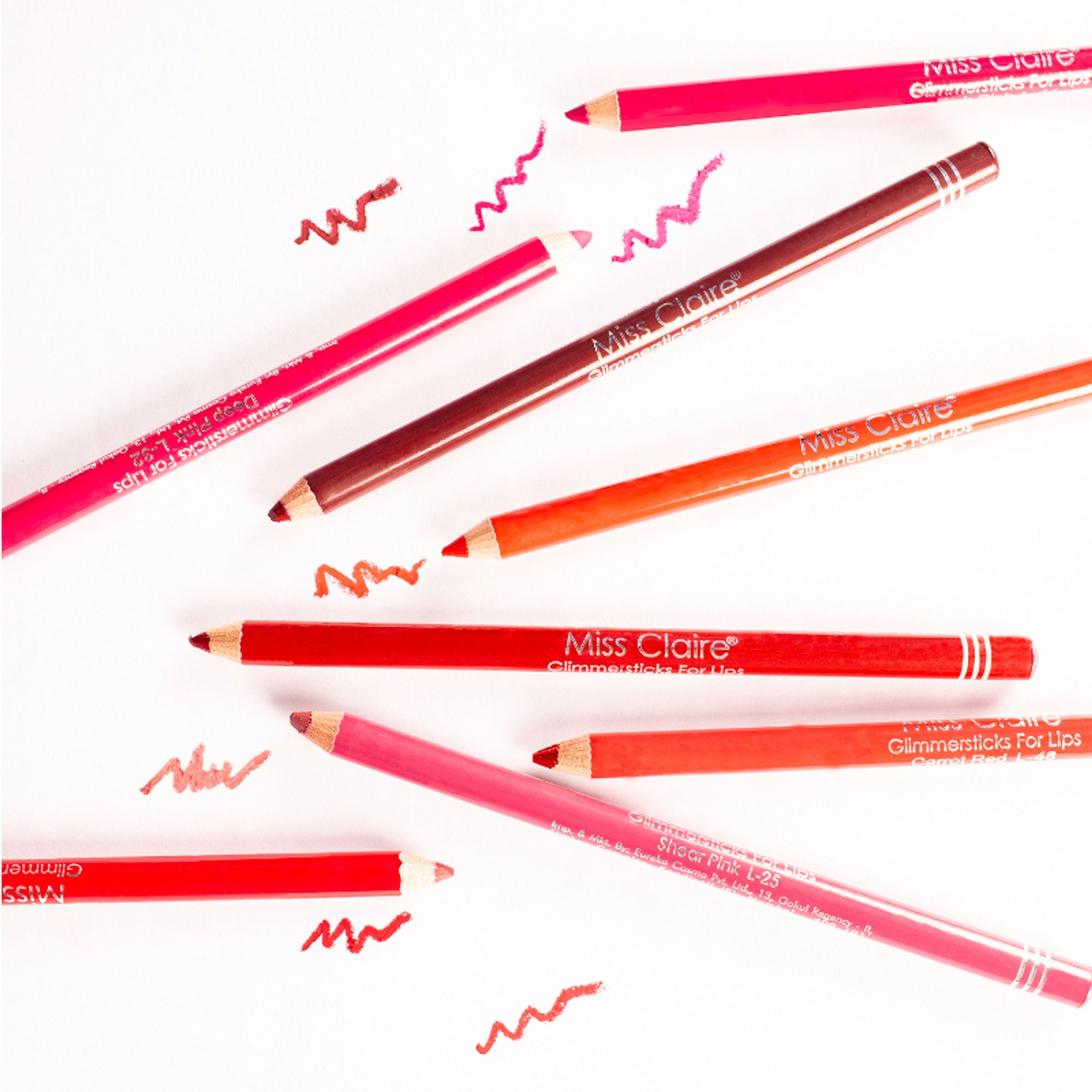 Miss Claire Glimmersticks For Lips - Deep Maroon L-16